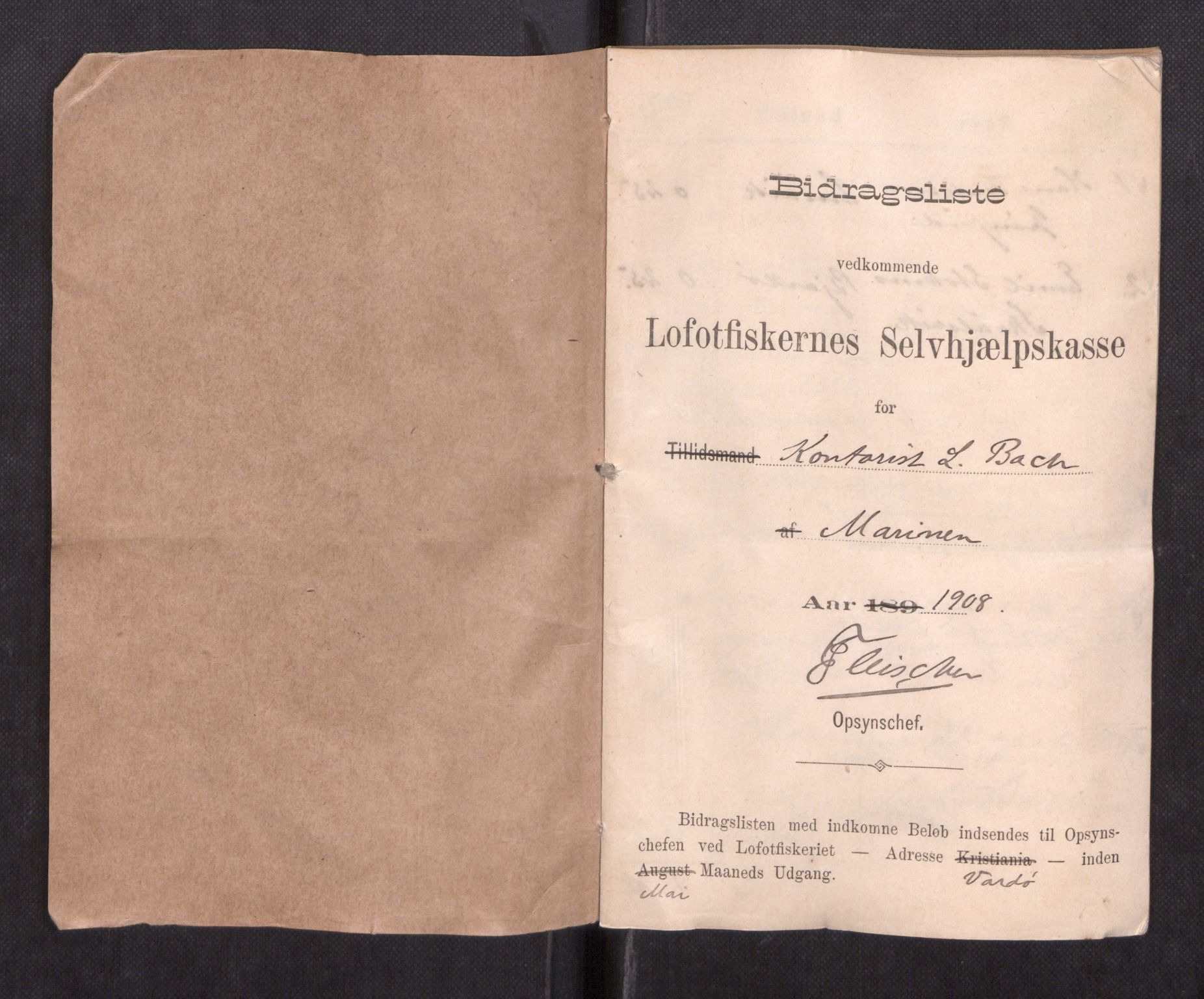 Oppsynssjefen ved Lofotfisket, AV/SAT-A-6224/D/L0173: Lofotfiskernes Selvhjelpskasse, 1885-1912, p. 681