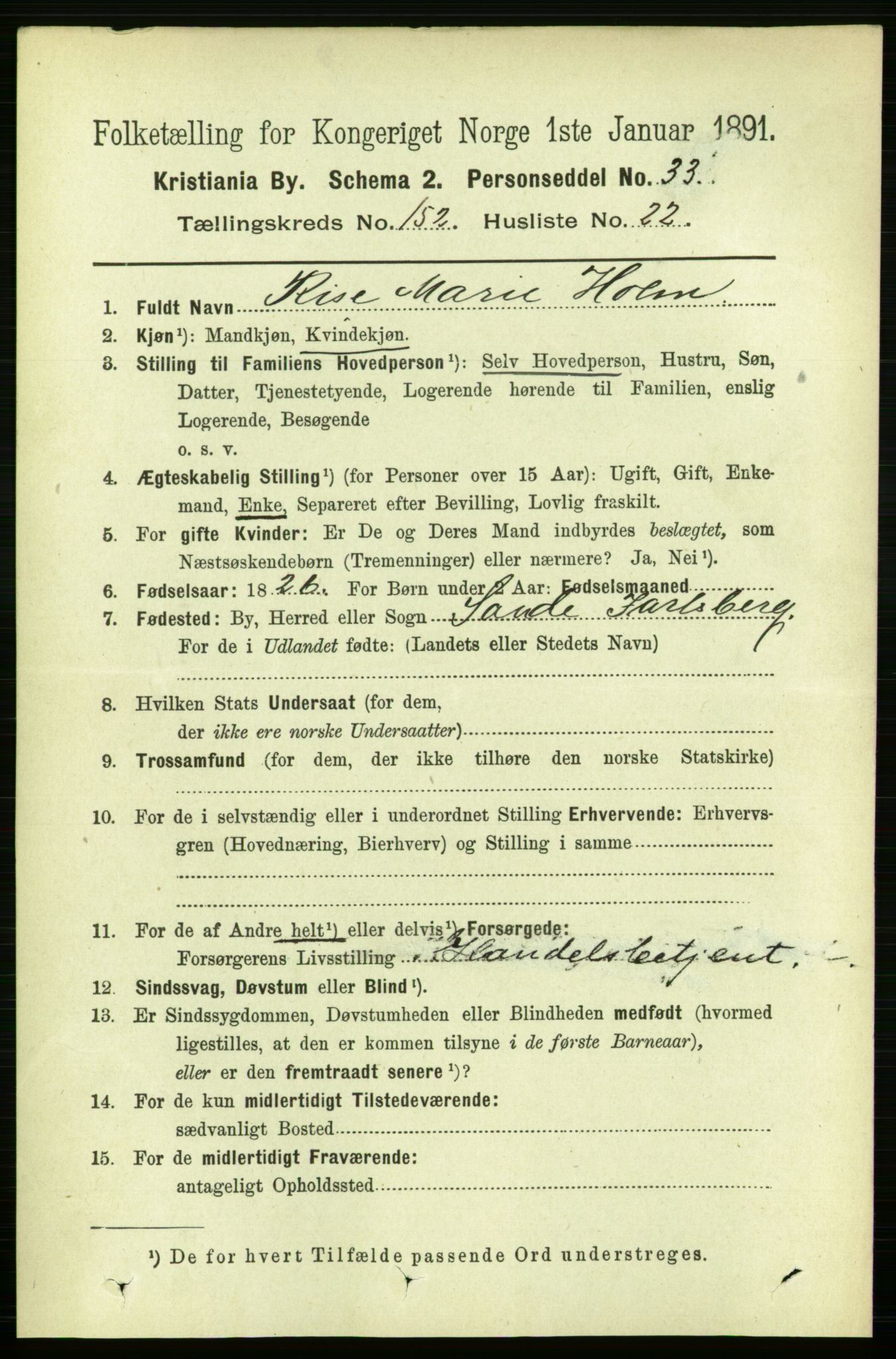 RA, 1891 census for 0301 Kristiania, 1891, p. 85875