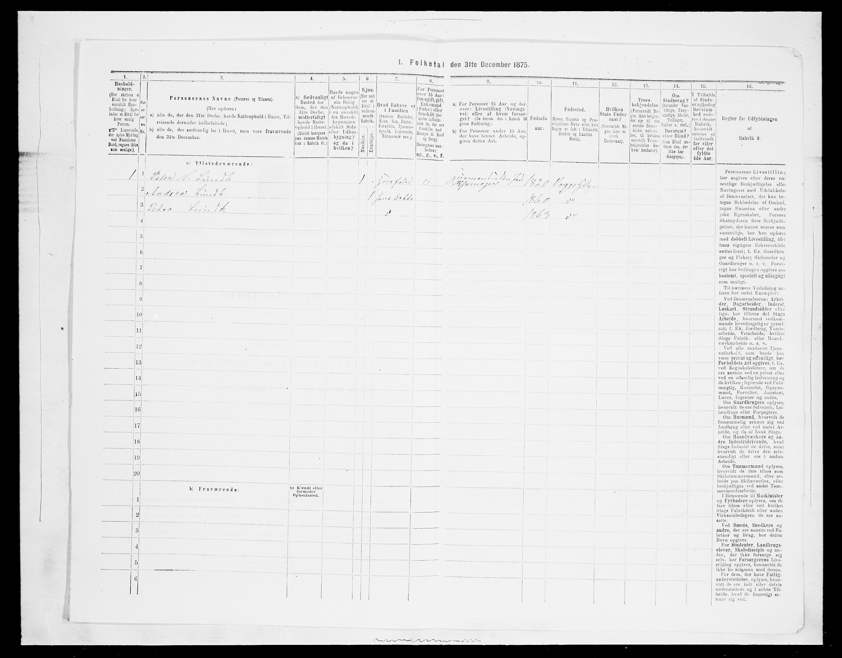 SAH, 1875 census for 0515P Vågå, 1875, p. 736