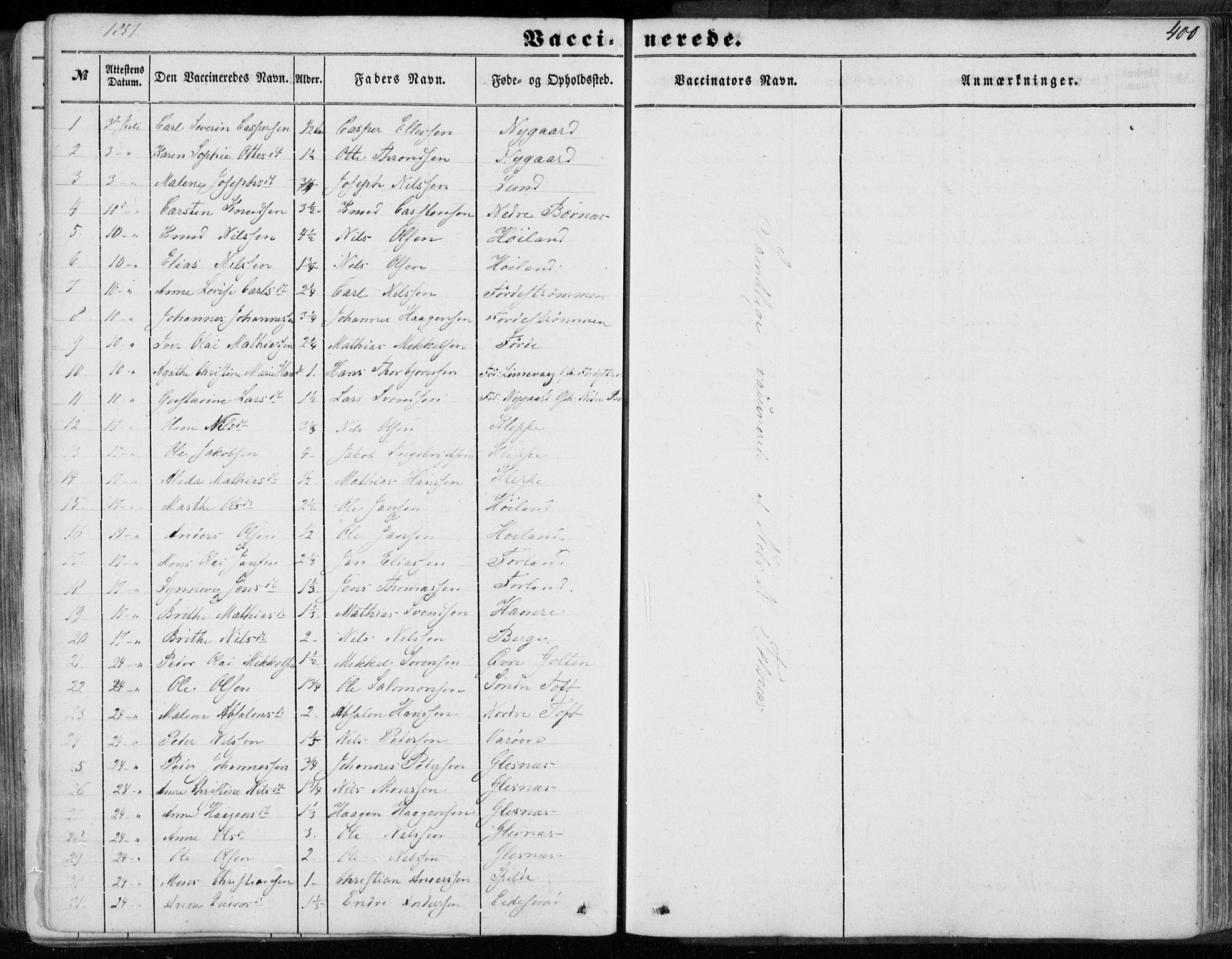Sund sokneprestembete, SAB/A-99930: Parish register (official) no. A 14, 1850-1866, p. 400