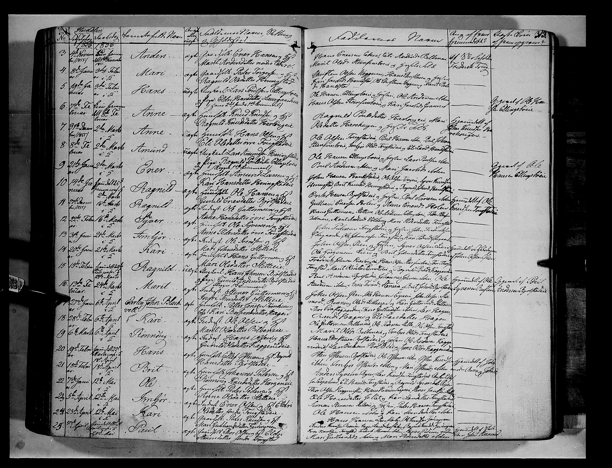 Vågå prestekontor, SAH/PREST-076/H/Ha/Haa/L0005: Parish register (official) no. 5 /2, 1842-1856, p. 313