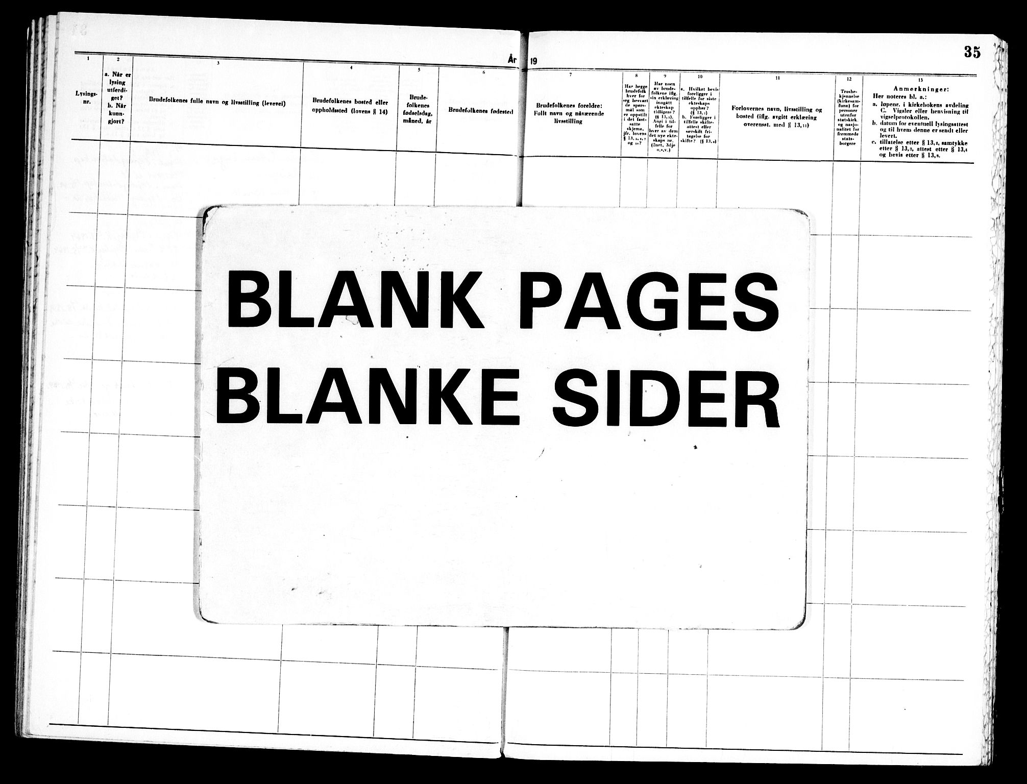 Skjeberg prestekontor Kirkebøker, AV/SAO-A-10923/H/Ha/L0003: Banns register no. I 3, 1958-1968, p. 35