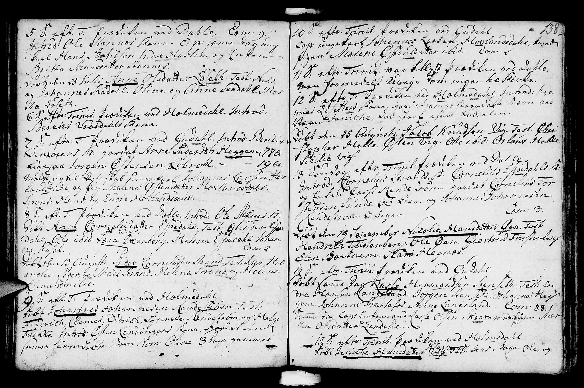Fjaler sokneprestembete, SAB/A-79801/H/Haa/Haaa/L0003: Parish register (official) no. A 3, 1799-1814, p. 138