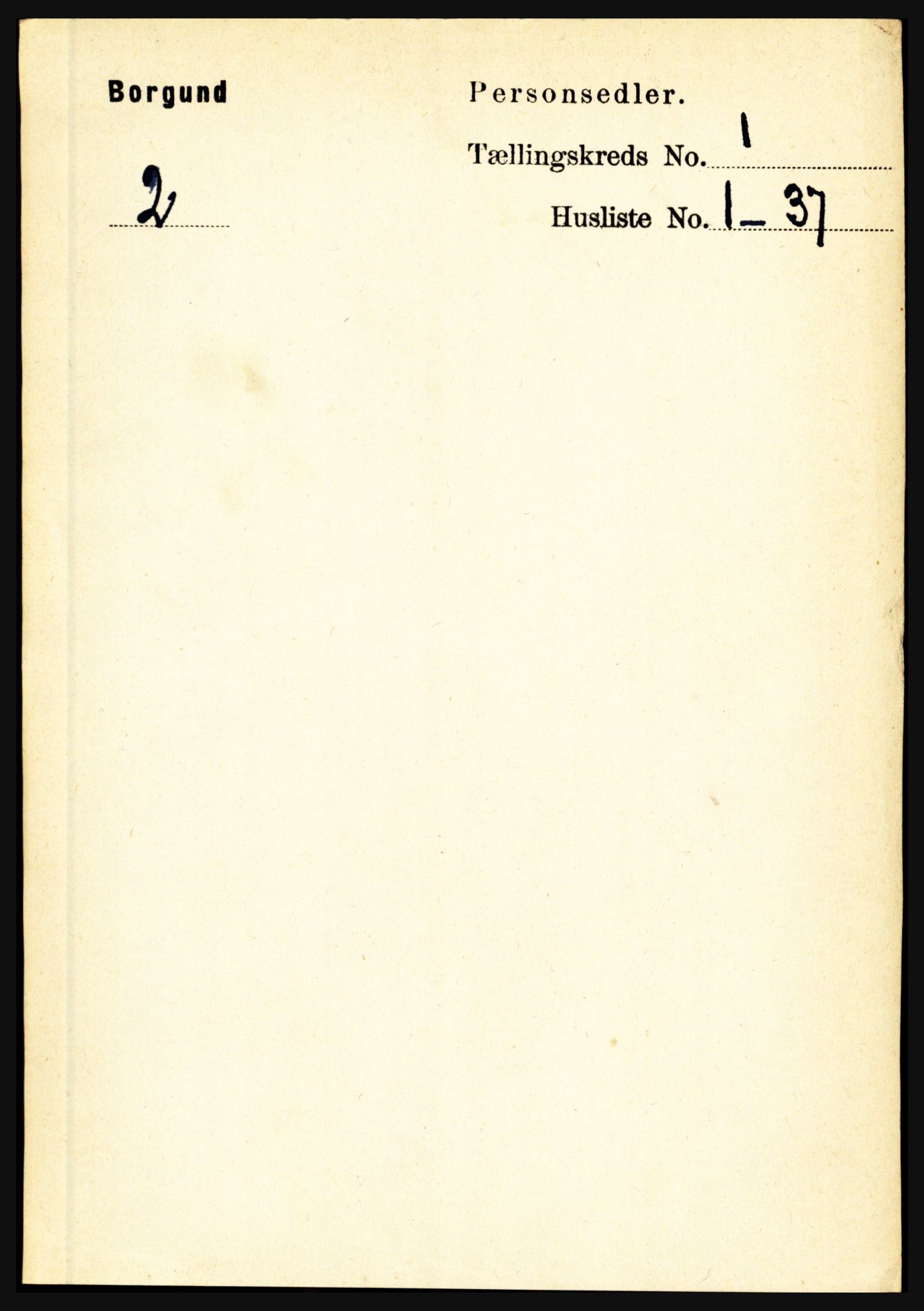 RA, 1891 census for 1423 Borgund, 1891, p. 52