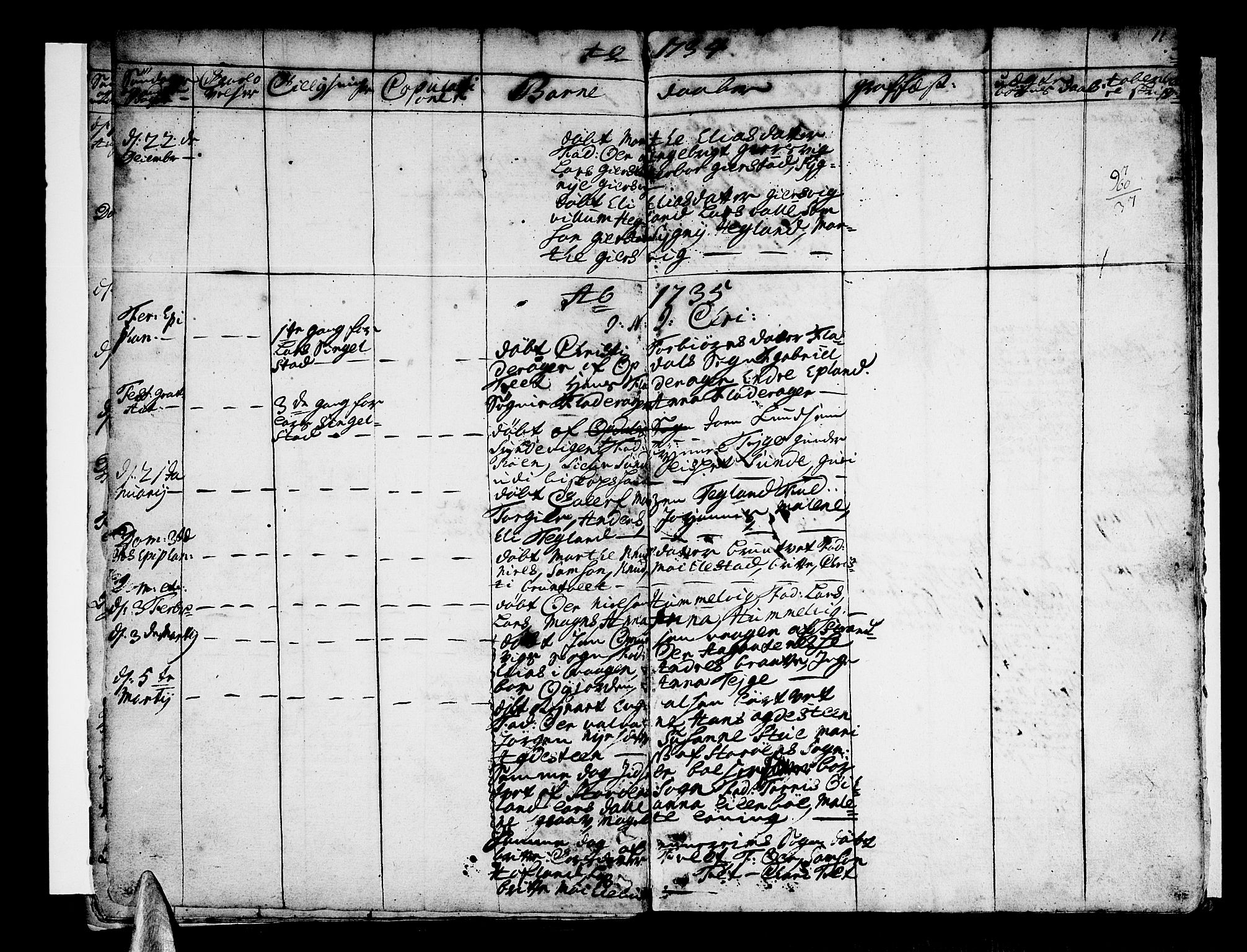 Tysnes sokneprestembete, AV/SAB-A-78601/H/Haa: Parish register (official) no. A 2 /1, 1732-1804, p. 11