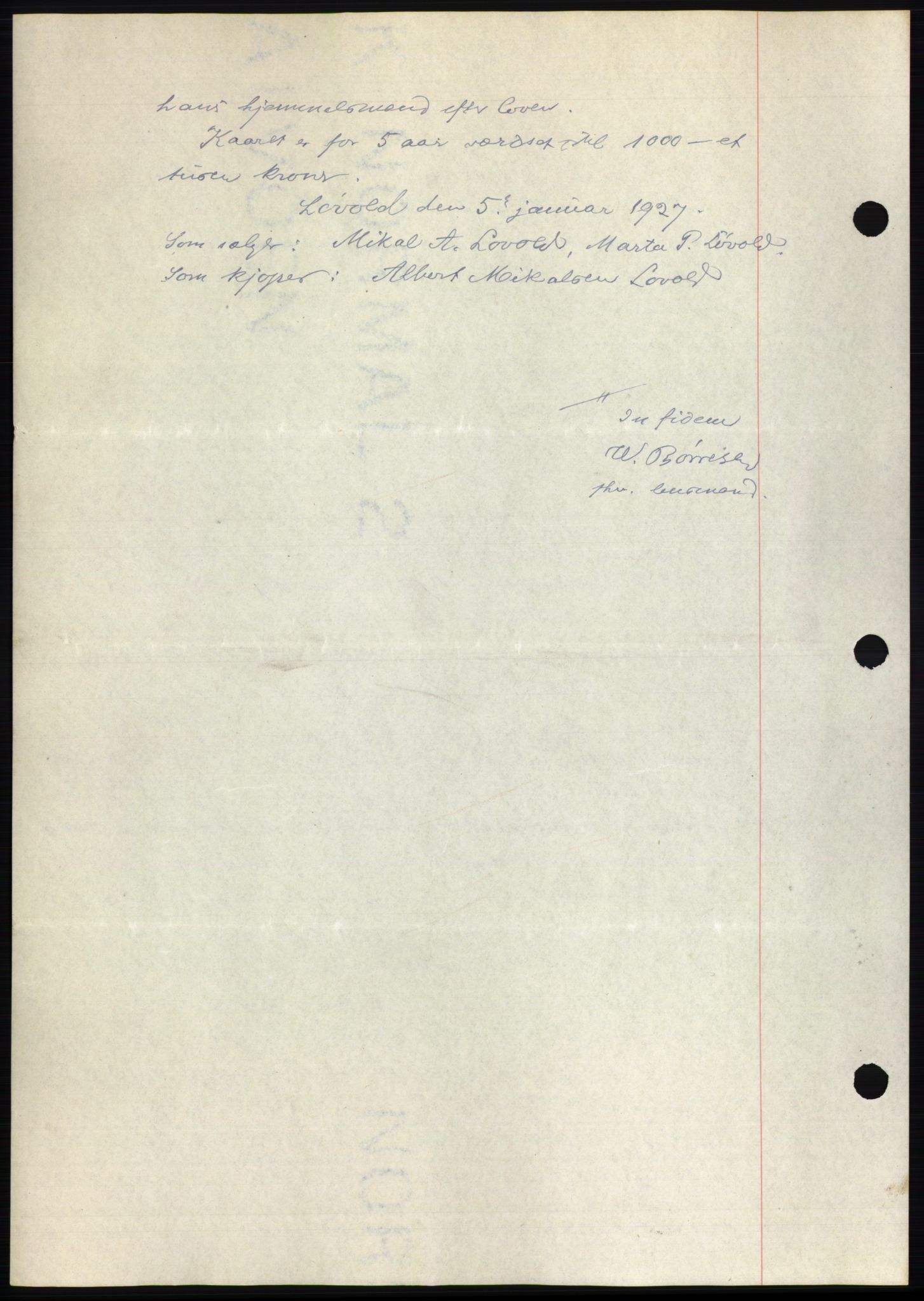 Romsdal sorenskriveri, AV/SAT-A-4149/1/2/2C/L0051: Mortgage book no. 45, 1926-1927, Deed date: 27.01.1927