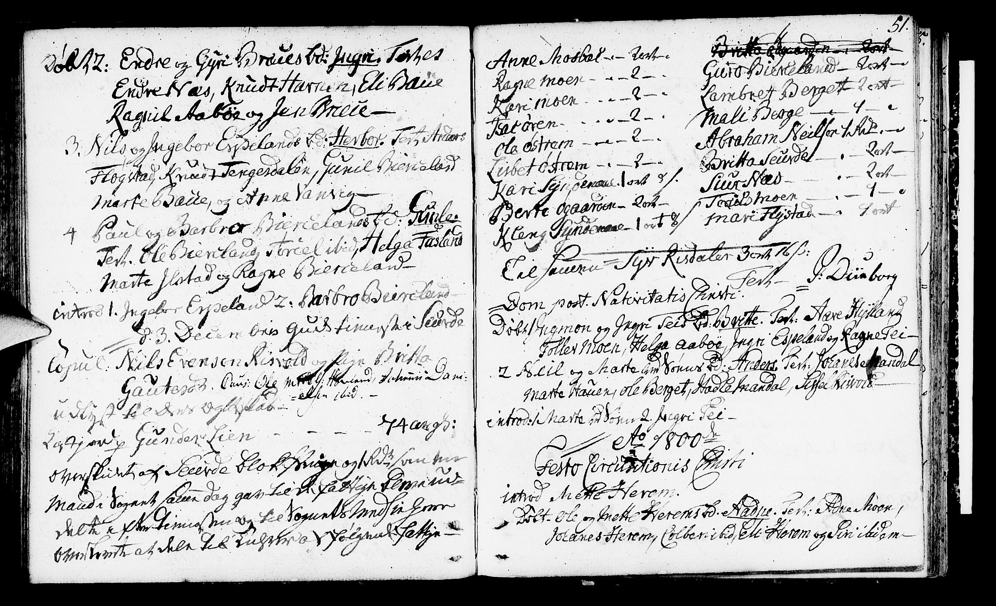 Suldal sokneprestkontor, SAST/A-101845/01/IV/L0002: Parish register (official) no. A 2, 1780-1808, p. 51