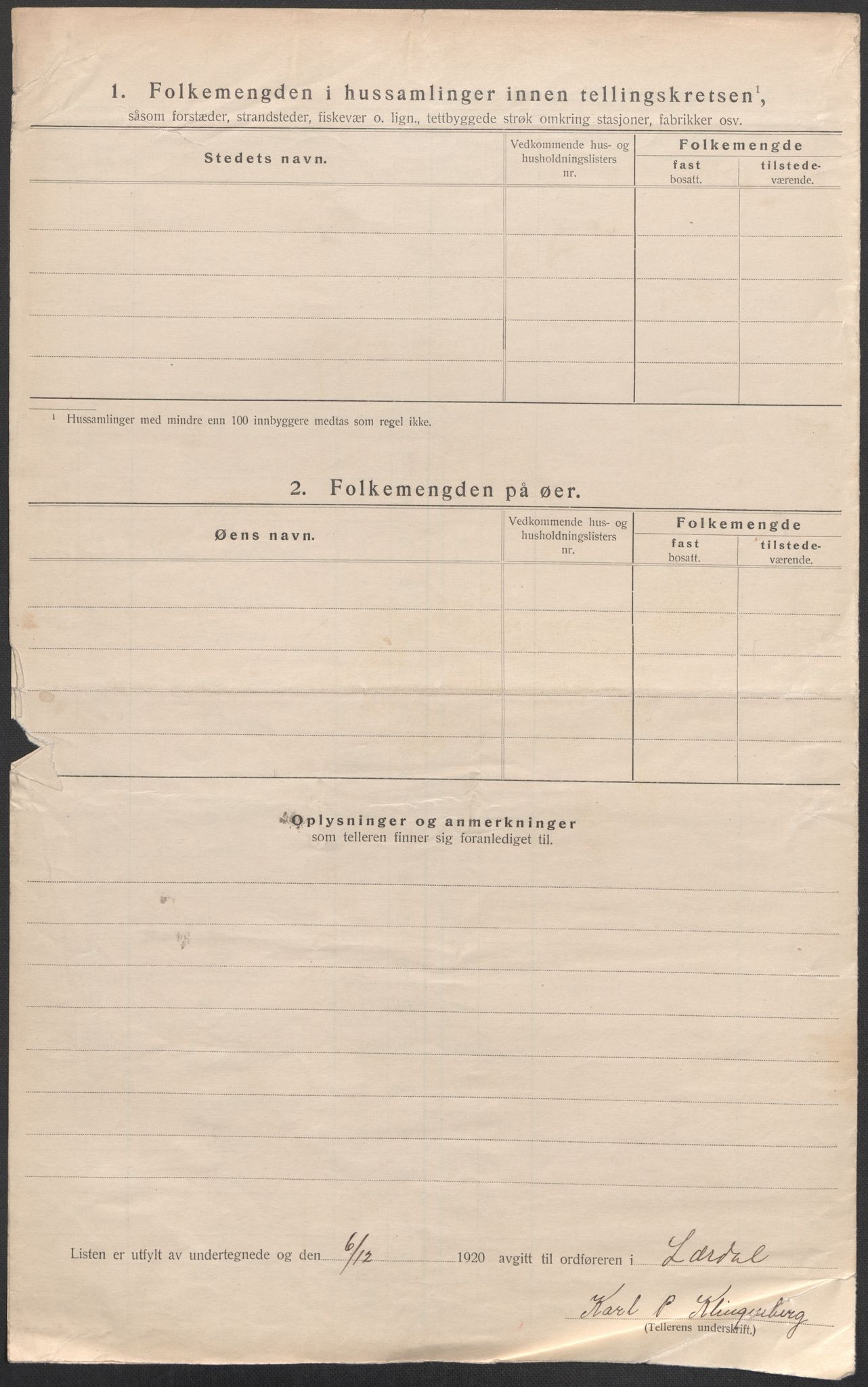 SAB, 1920 census for Lærdal, 1920, p. 28