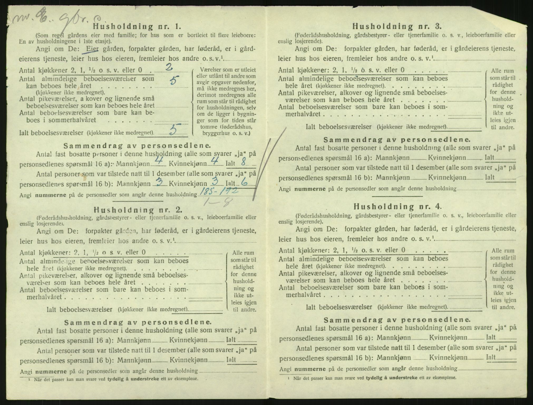 SAKO, 1920 census for Hedrum, 1920, p. 1662