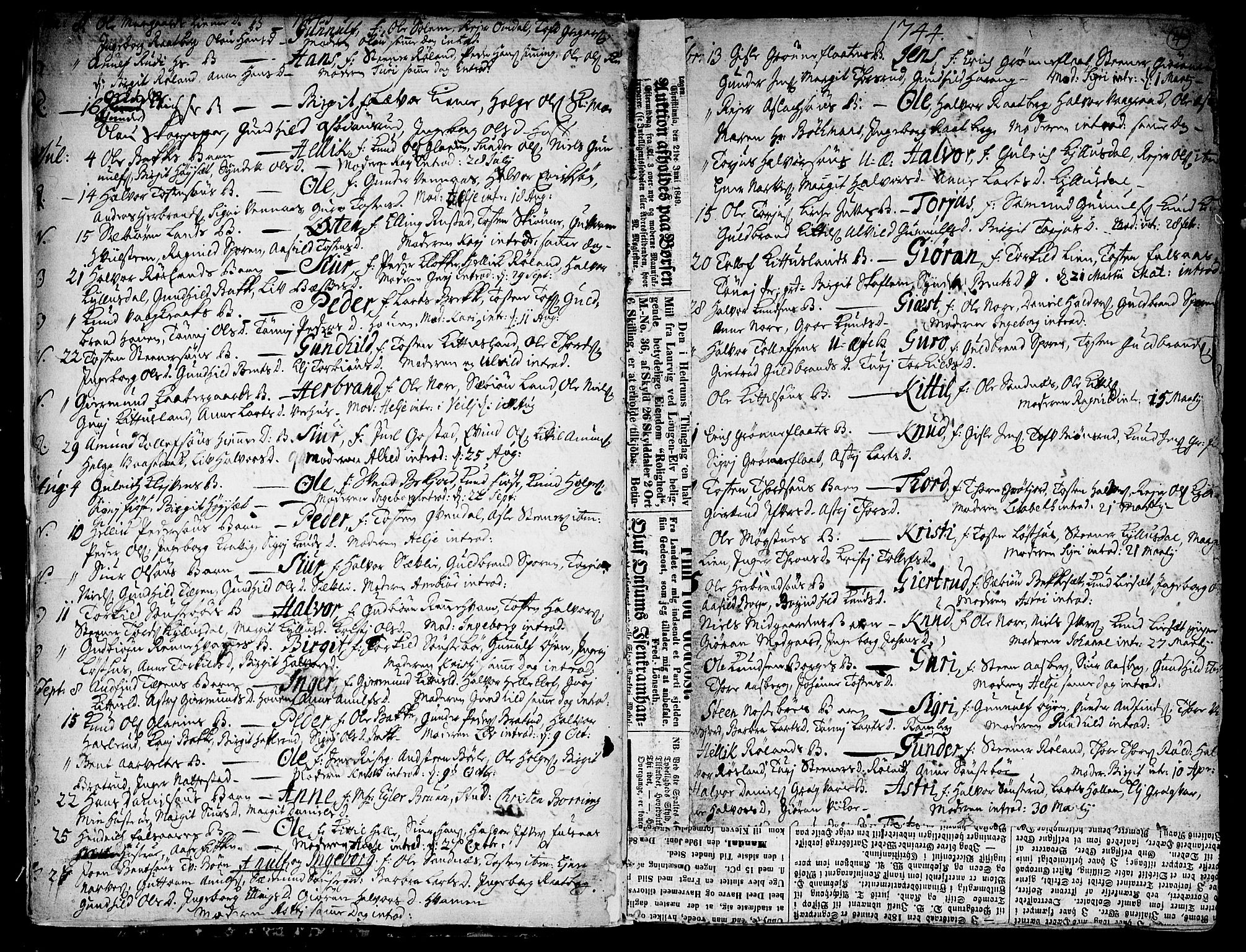 Rollag kirkebøker, SAKO/A-240/F/Fa/L0003: Parish register (official) no. I 3, 1743-1778, p. 4