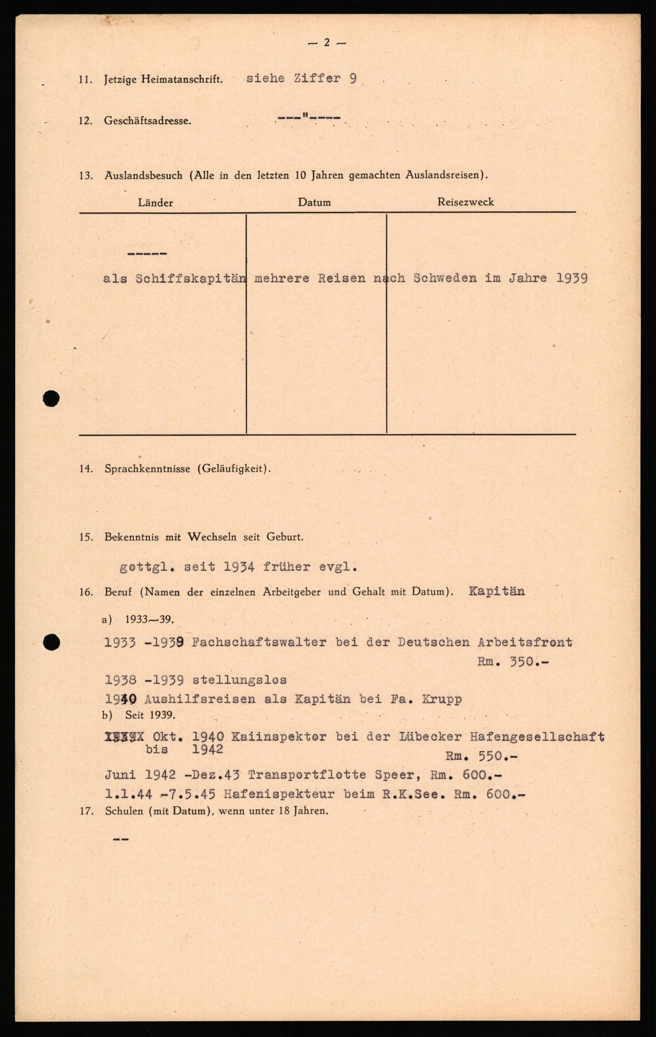 Forsvaret, Forsvarets overkommando II, AV/RA-RAFA-3915/D/Db/L0034: CI Questionaires. Tyske okkupasjonsstyrker i Norge. Tyskere., 1945-1946, p. 454