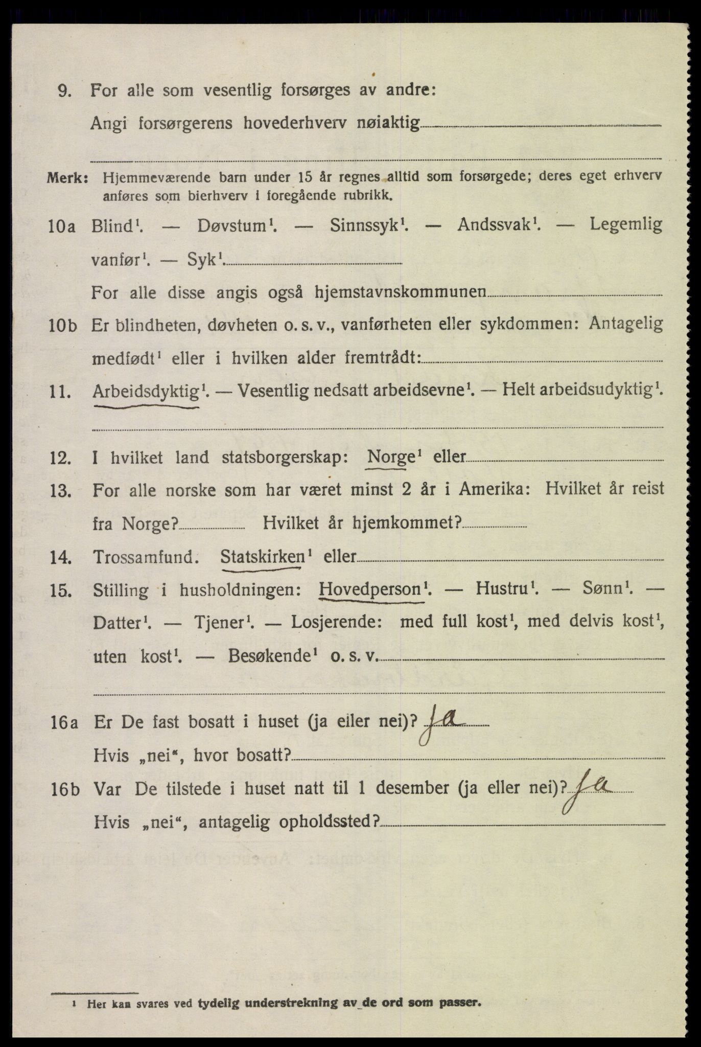 SAK, 1920 census for Spangereid, 1920, p. 1678
