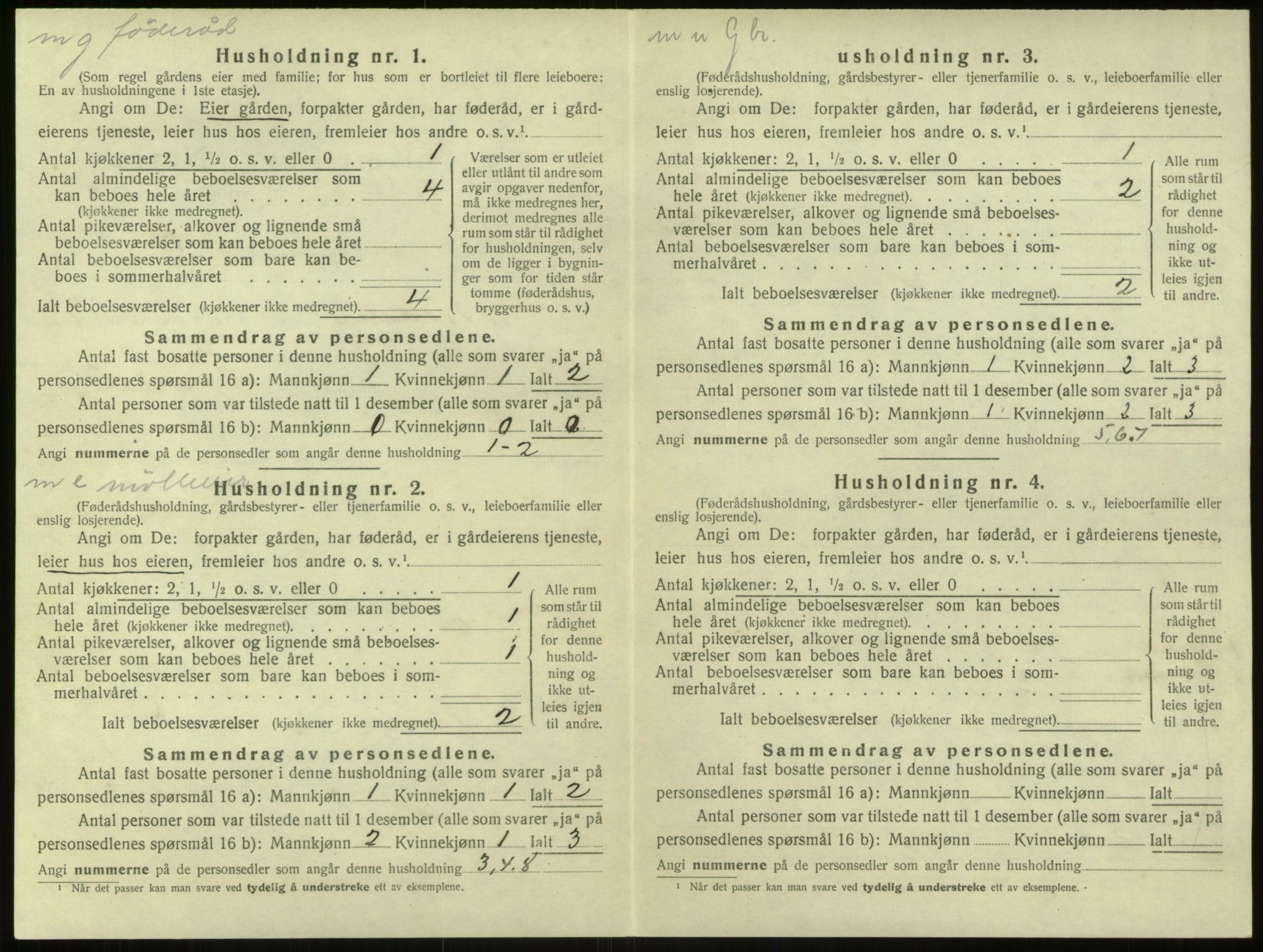 SAB, 1920 census for Modalen, 1920, p. 114