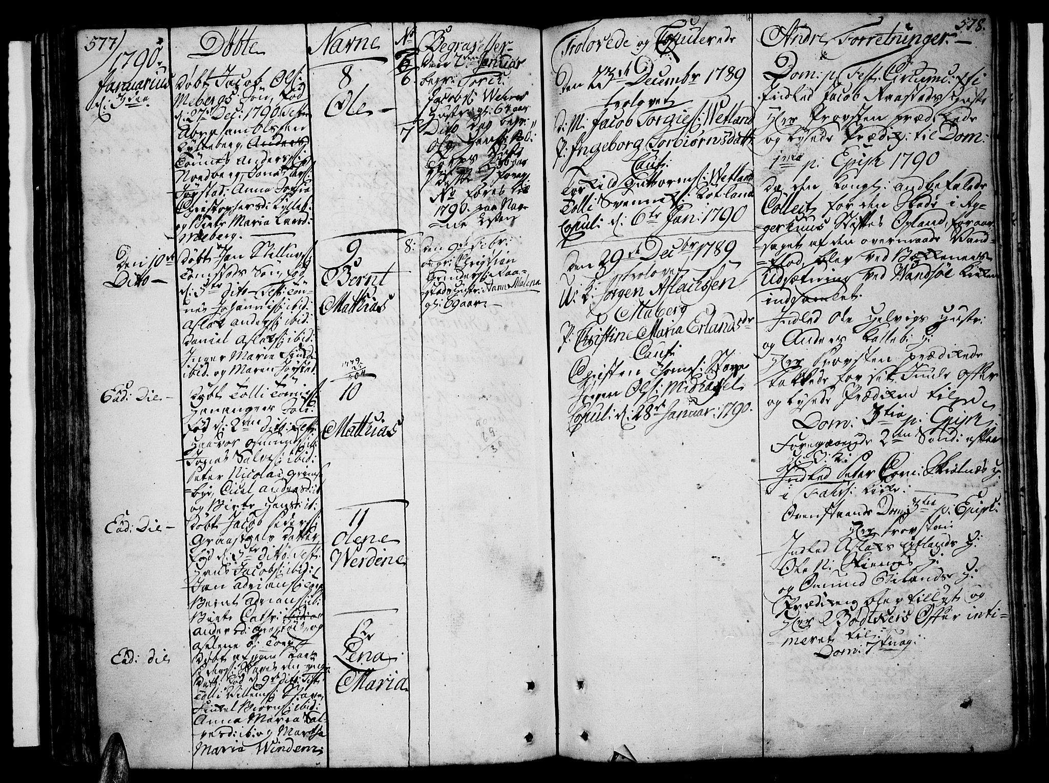 Lista sokneprestkontor, AV/SAK-1111-0027/F/Fa/L0004: Parish register (official) no. A 4, 1768-1794, p. 577-578