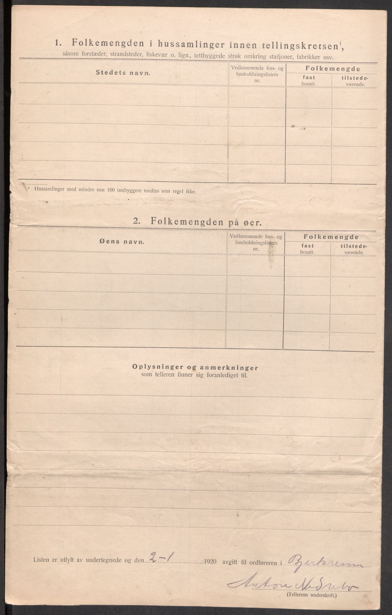 SAST, 1920 census for Bjerkreim, 1920, p. 24