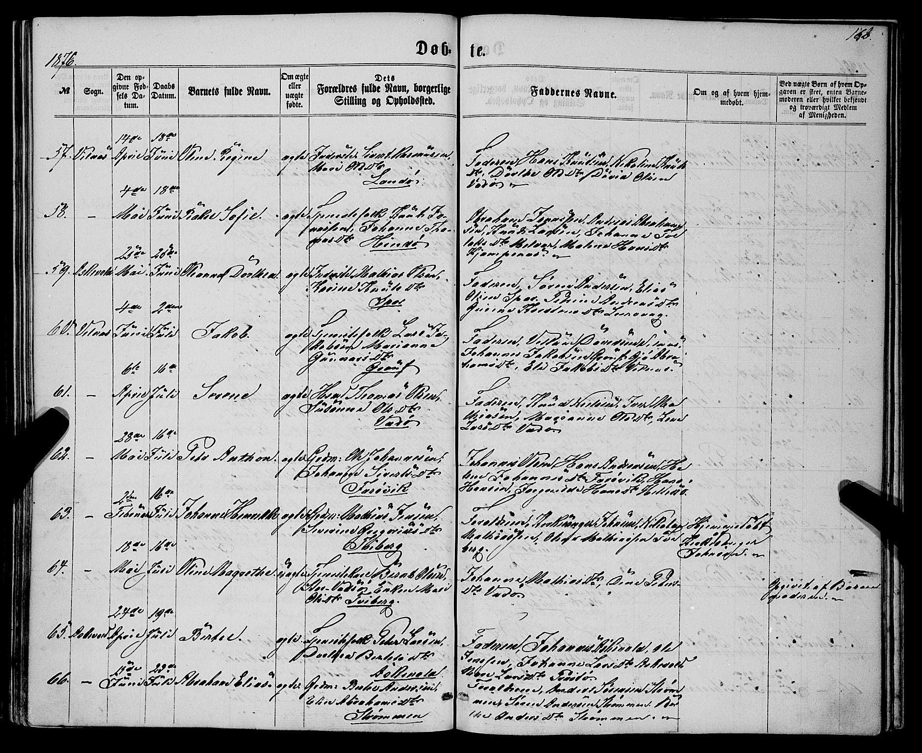 Askvoll sokneprestembete, SAB/A-79501/H/Haa/Haaa/L0012: Parish register (official) no. A 12, 1859-1878, p. 162