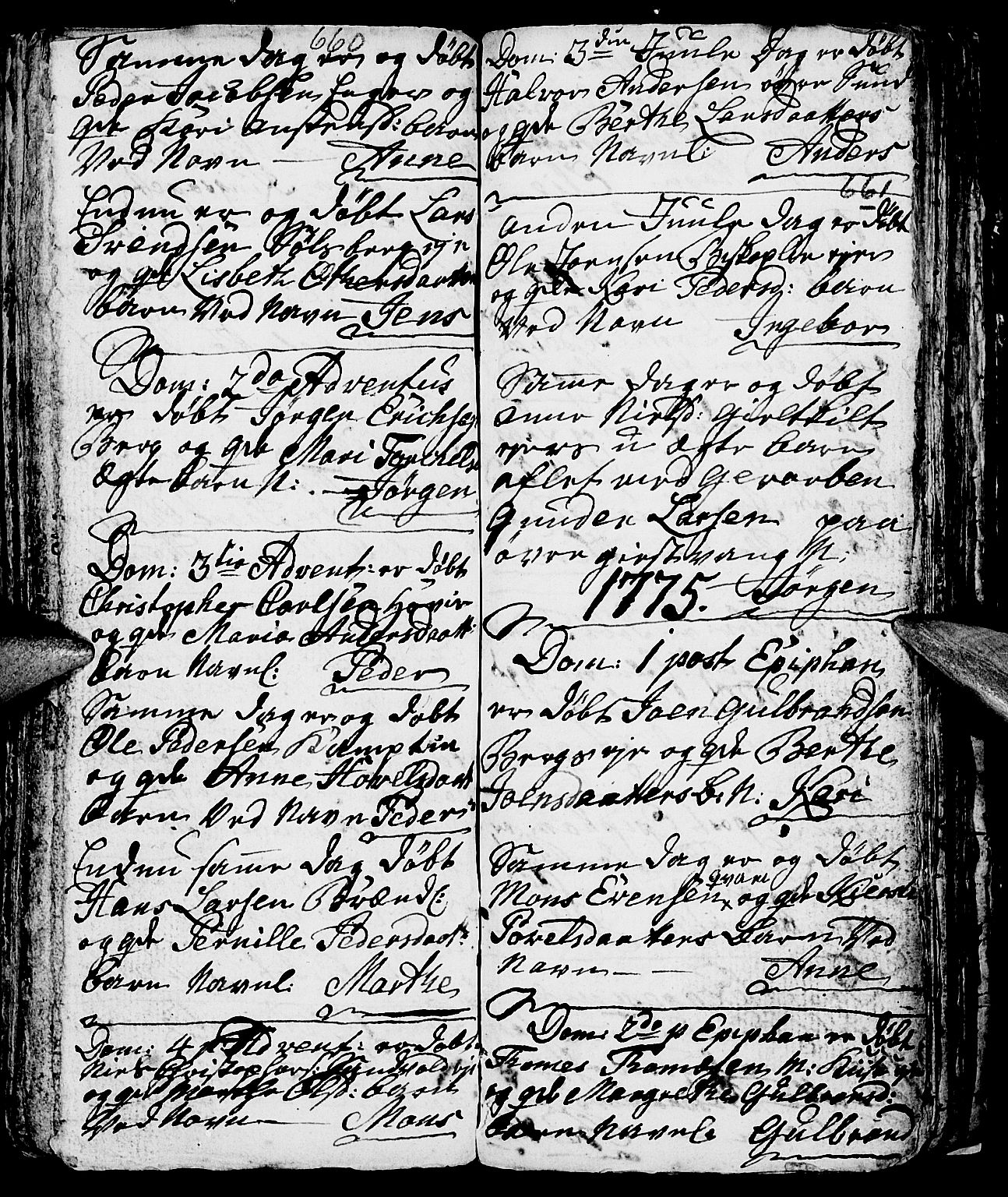 Nes prestekontor, Hedmark, AV/SAH-PREST-020/L/La/L0001: Parish register (copy) no. 1, 1663-1784, p. 660-661