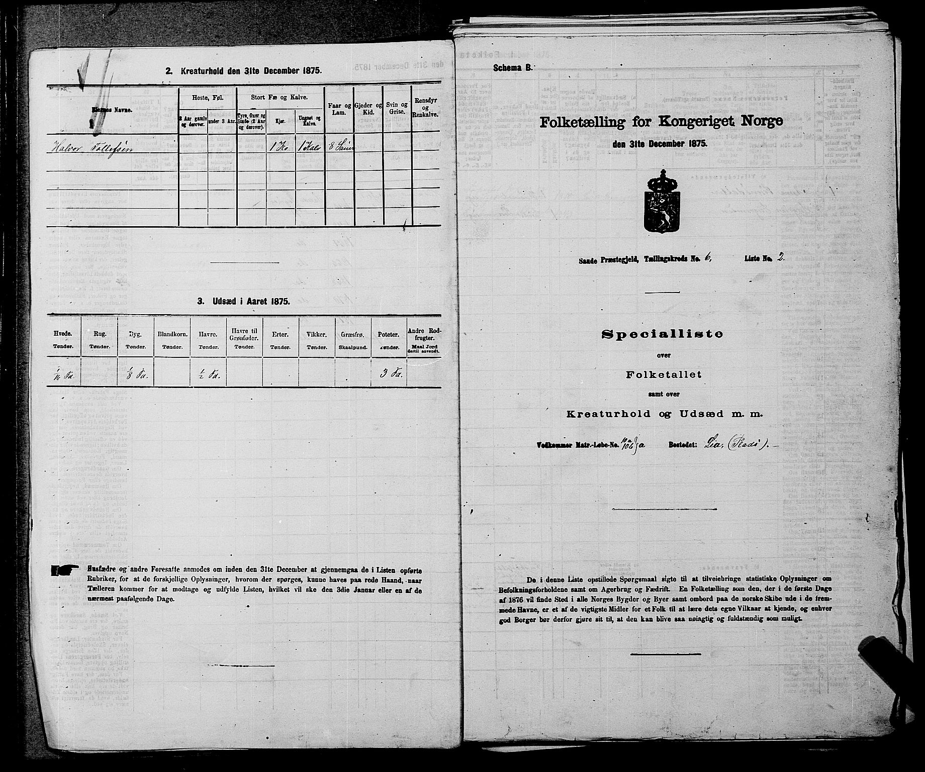 SAKO, 1875 census for 0822P Sauherad, 1875, p. 684