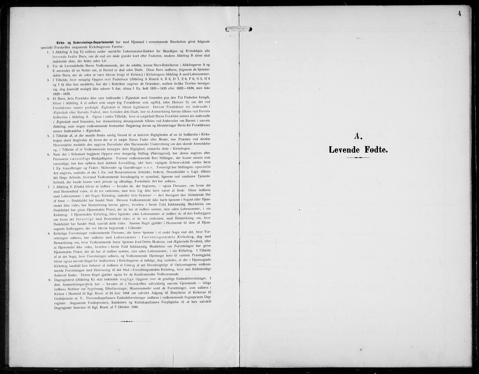 Bruvik Sokneprestembete, SAB/A-74701/H/Hab: Parish register (copy) no. A  4, 1908-1937, p. 4