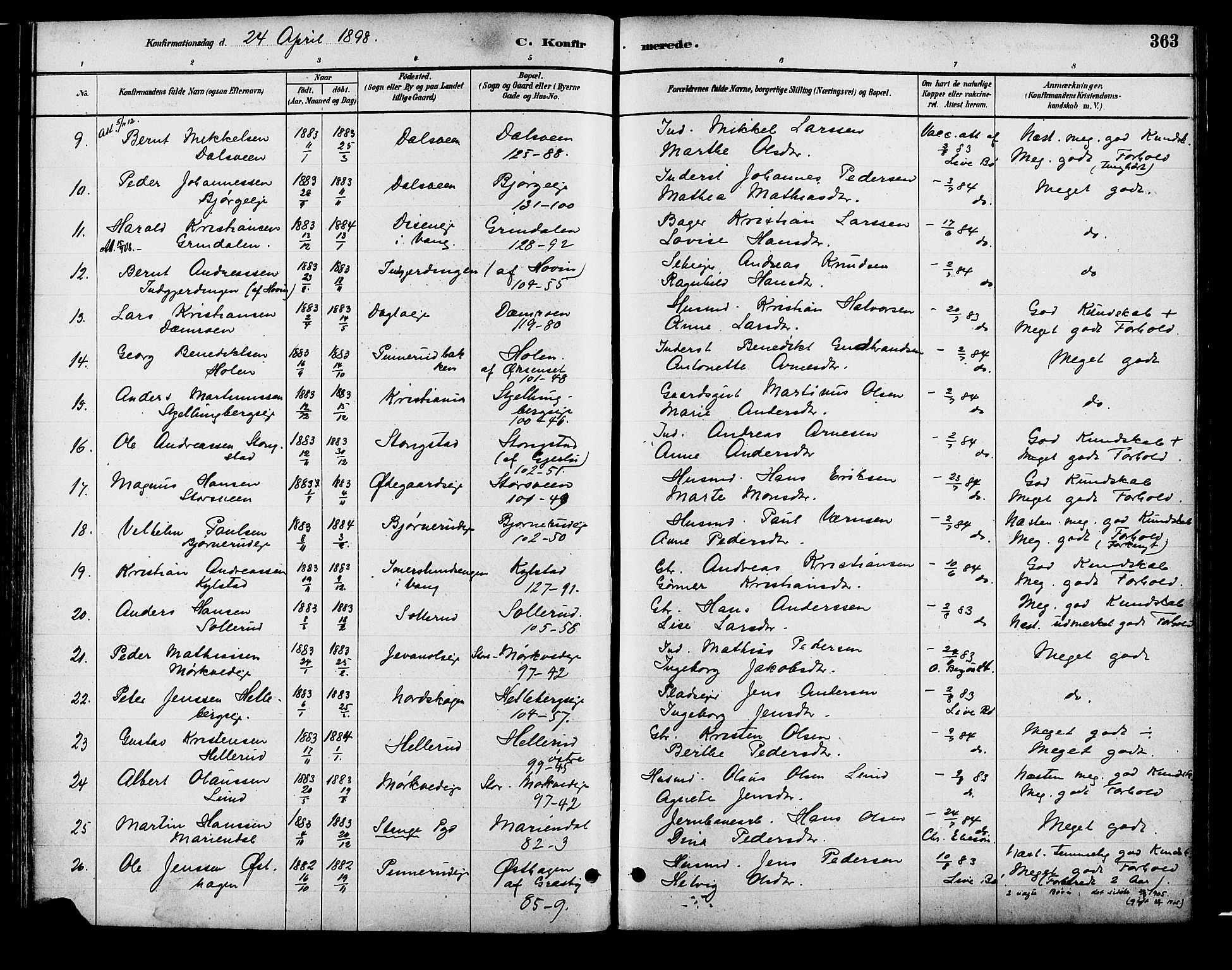 Vang prestekontor, Hedmark, AV/SAH-PREST-008/H/Ha/Haa/L0018B: Parish register (official) no. 18B, 1880-1906, p. 363