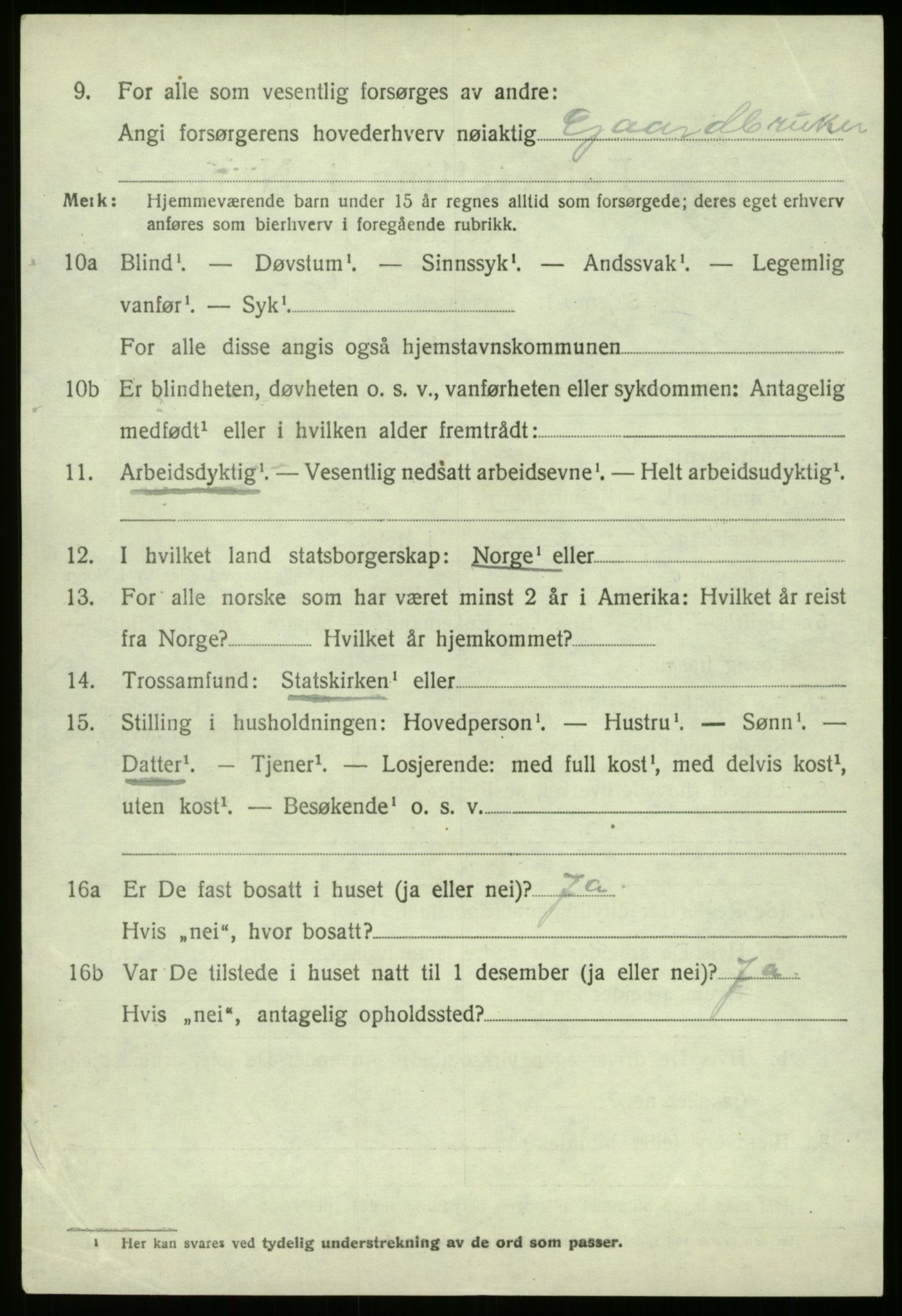 SAB, 1920 census for Askvoll, 1920, p. 6761