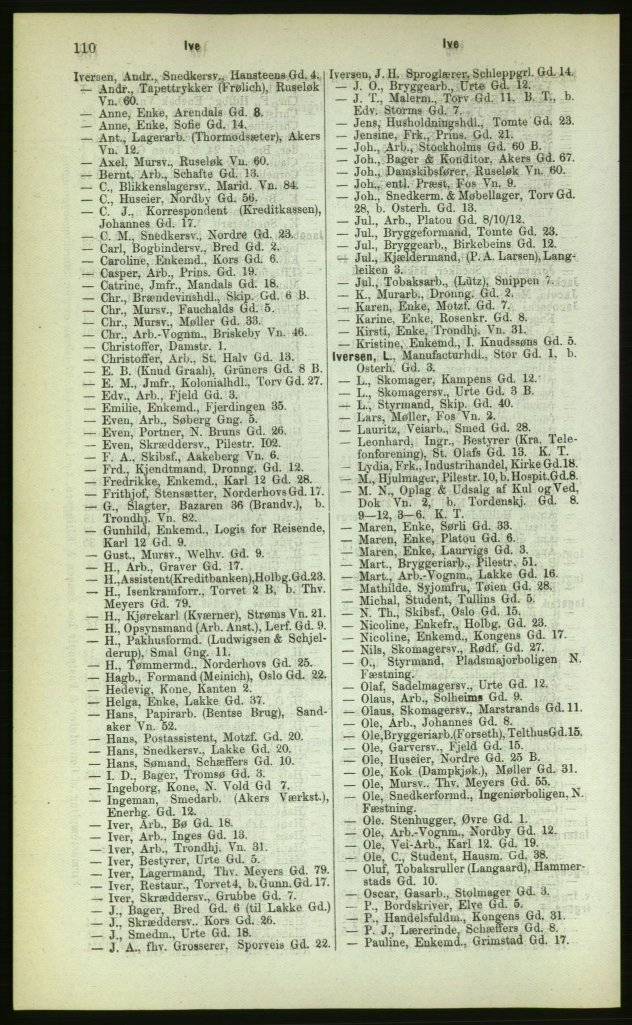 Kristiania/Oslo adressebok, PUBL/-, 1883, p. 110