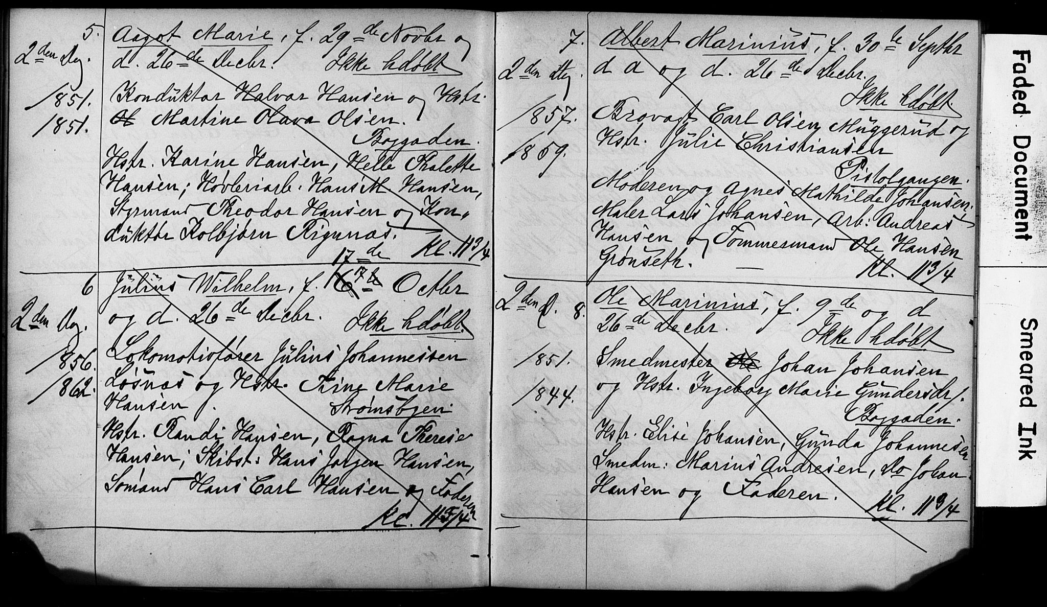 Strømsø kirkebøker, SAKO/A-246/Y/Ya/L0002: Parish register draft no. I 2, 1882-1886