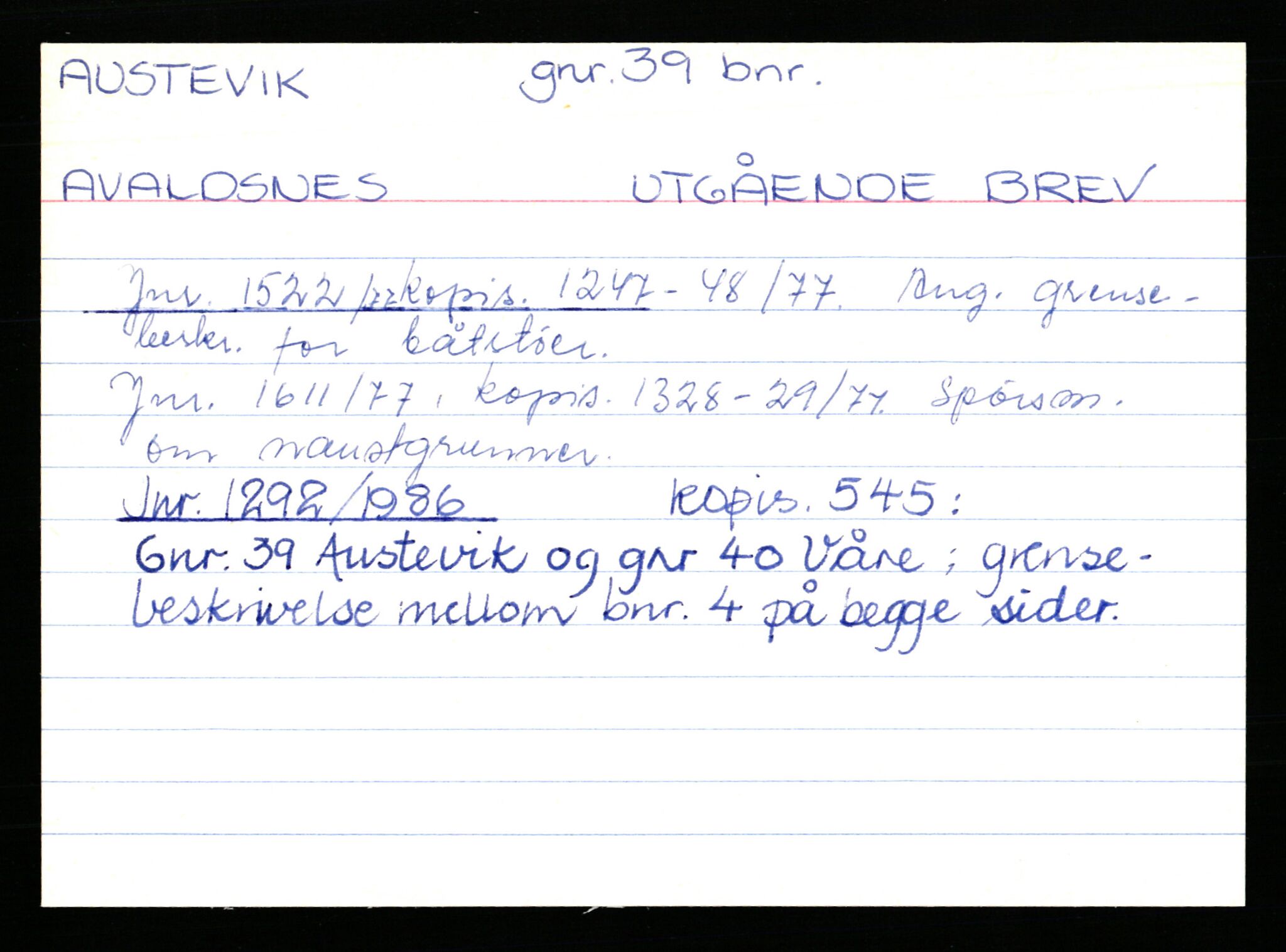 Statsarkivet i Stavanger, AV/SAST-A-101971/03/Y/Yk/L0002: Registerkort sortert etter gårdsnavn: Auglend - Bakkevik, 1750-1930, p. 266