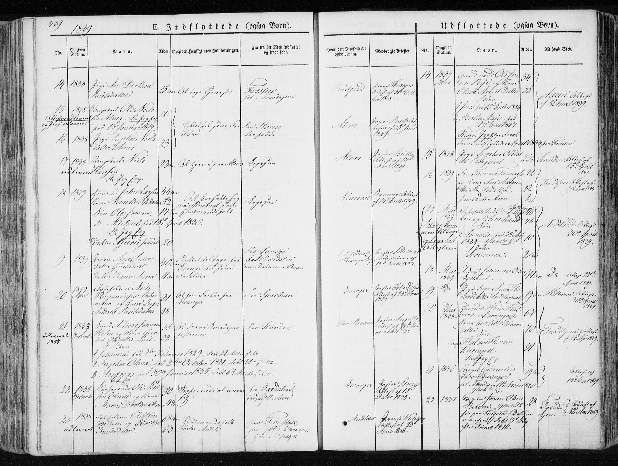 Ministerialprotokoller, klokkerbøker og fødselsregistre - Nord-Trøndelag, AV/SAT-A-1458/717/L0154: Parish register (official) no. 717A06 /1, 1836-1849, p. 439