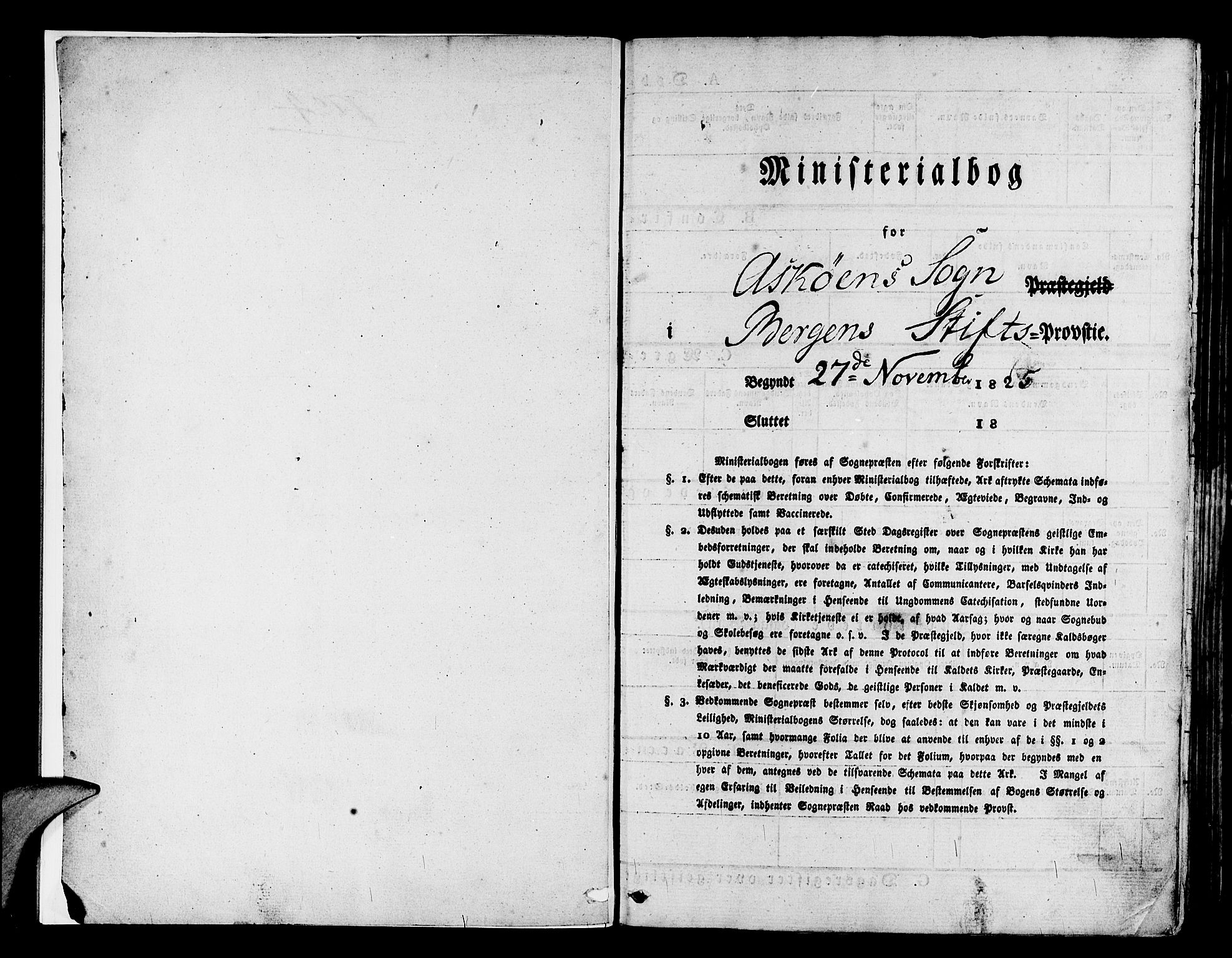 Askøy Sokneprestembete, SAB/A-74101/H/Ha/Haa/Haaa/L0004: Parish register (official) no. A 4, 1825-1845