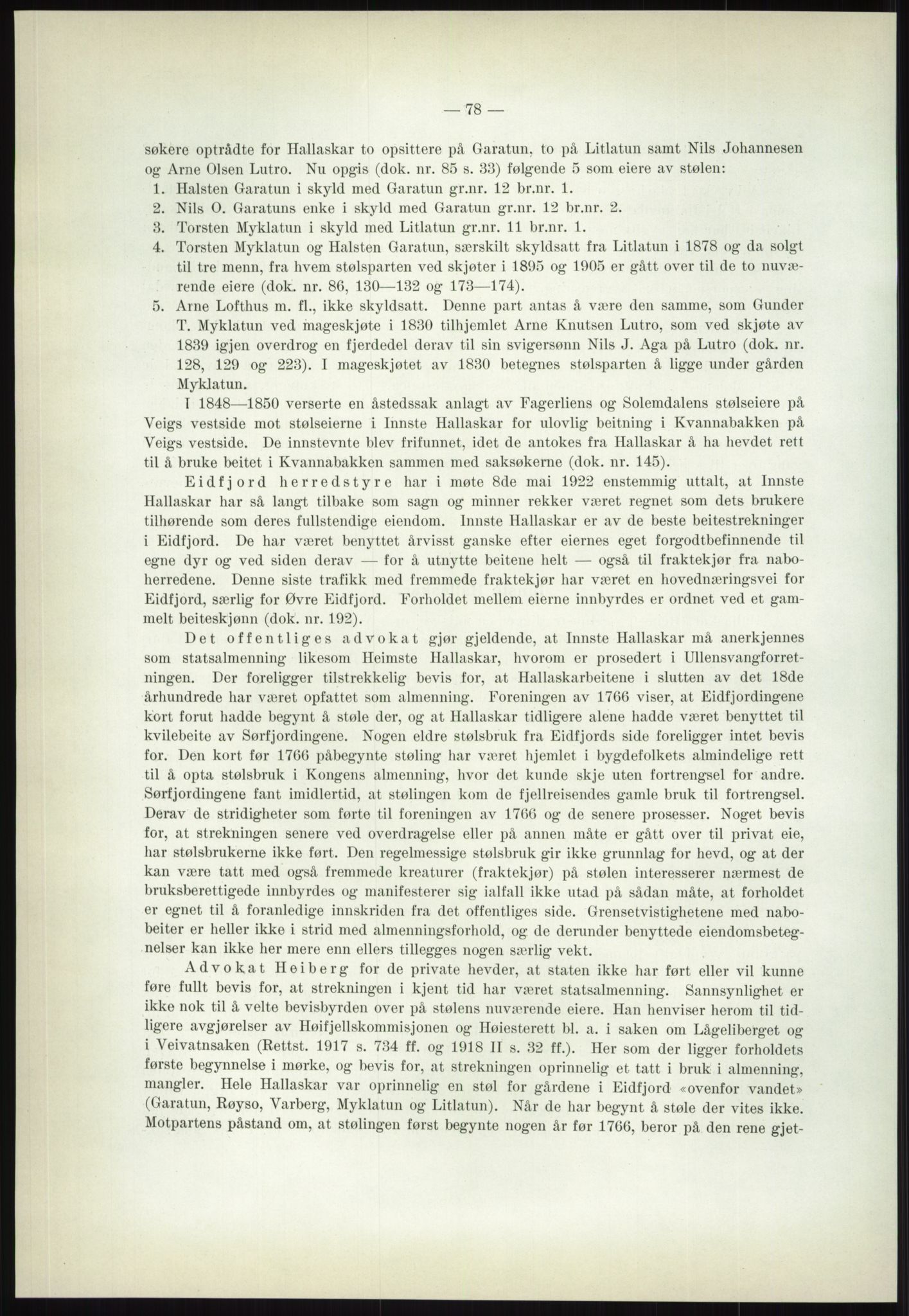 Høyfjellskommisjonen, AV/RA-S-1546/X/Xa/L0001: Nr. 1-33, 1909-1953, p. 684