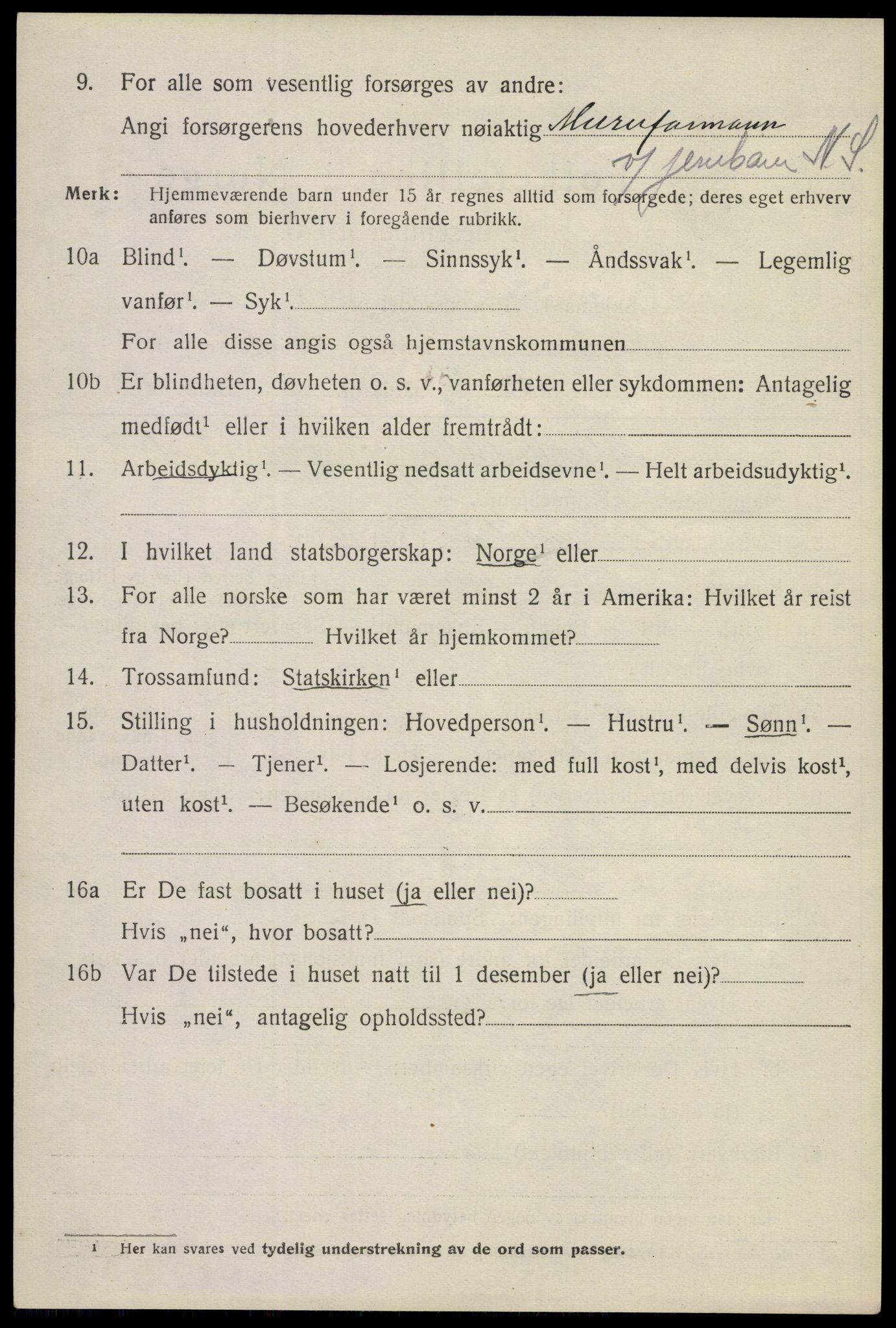 SAKO, 1920 census for Røyken, 1920, p. 2463