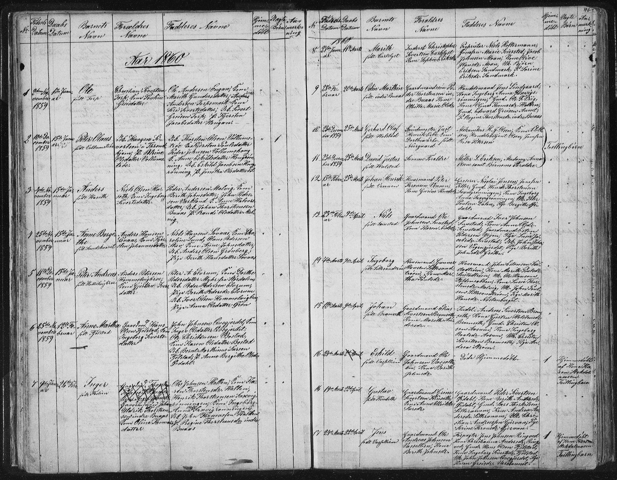 Ministerialprotokoller, klokkerbøker og fødselsregistre - Sør-Trøndelag, SAT/A-1456/616/L0406: Parish register (official) no. 616A03, 1843-1879, p. 46