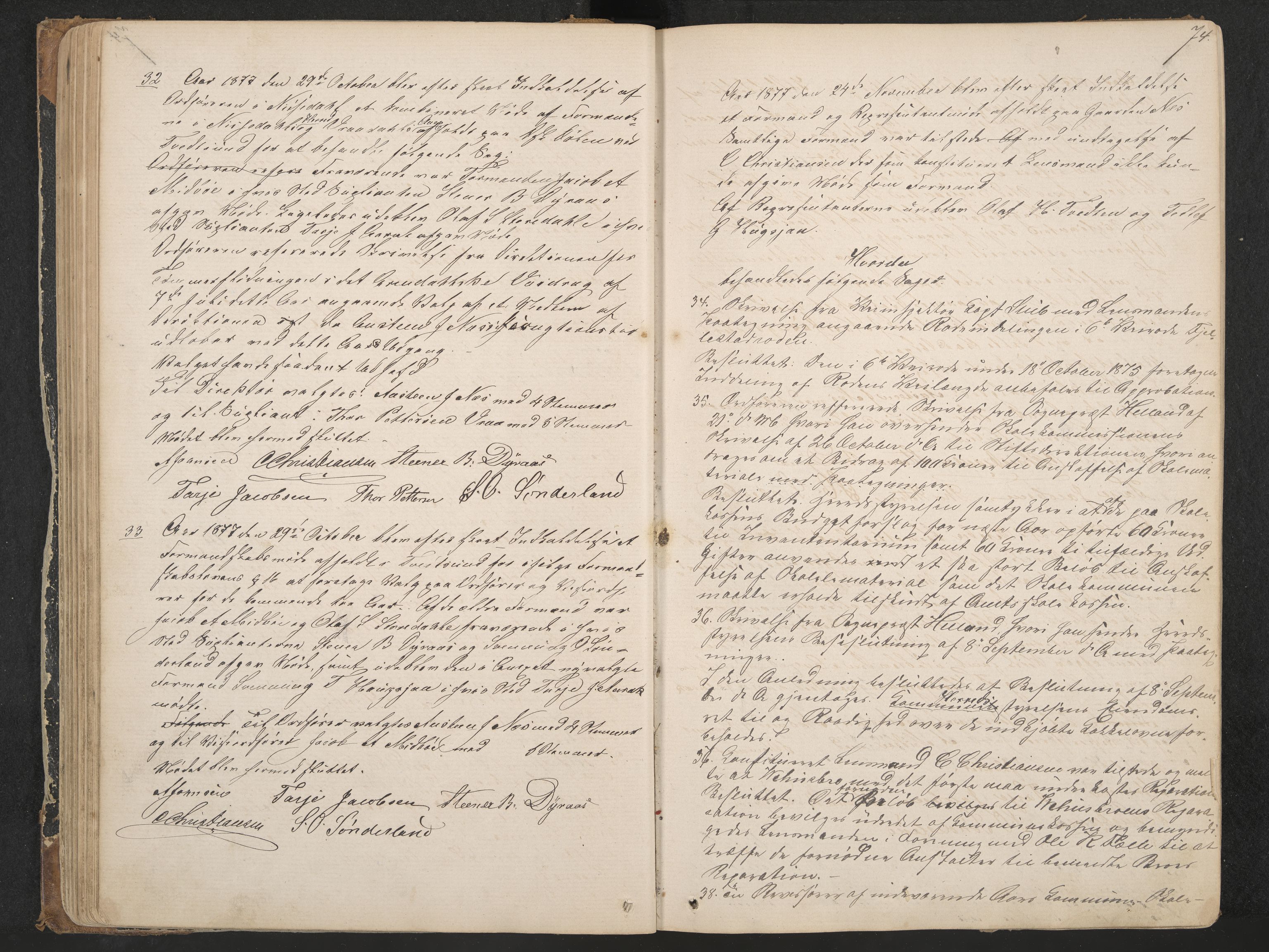 Nissedal formannskap og sentraladministrasjon, IKAK/0830021-1/A/L0002: Møtebok, 1870-1892, p. 74