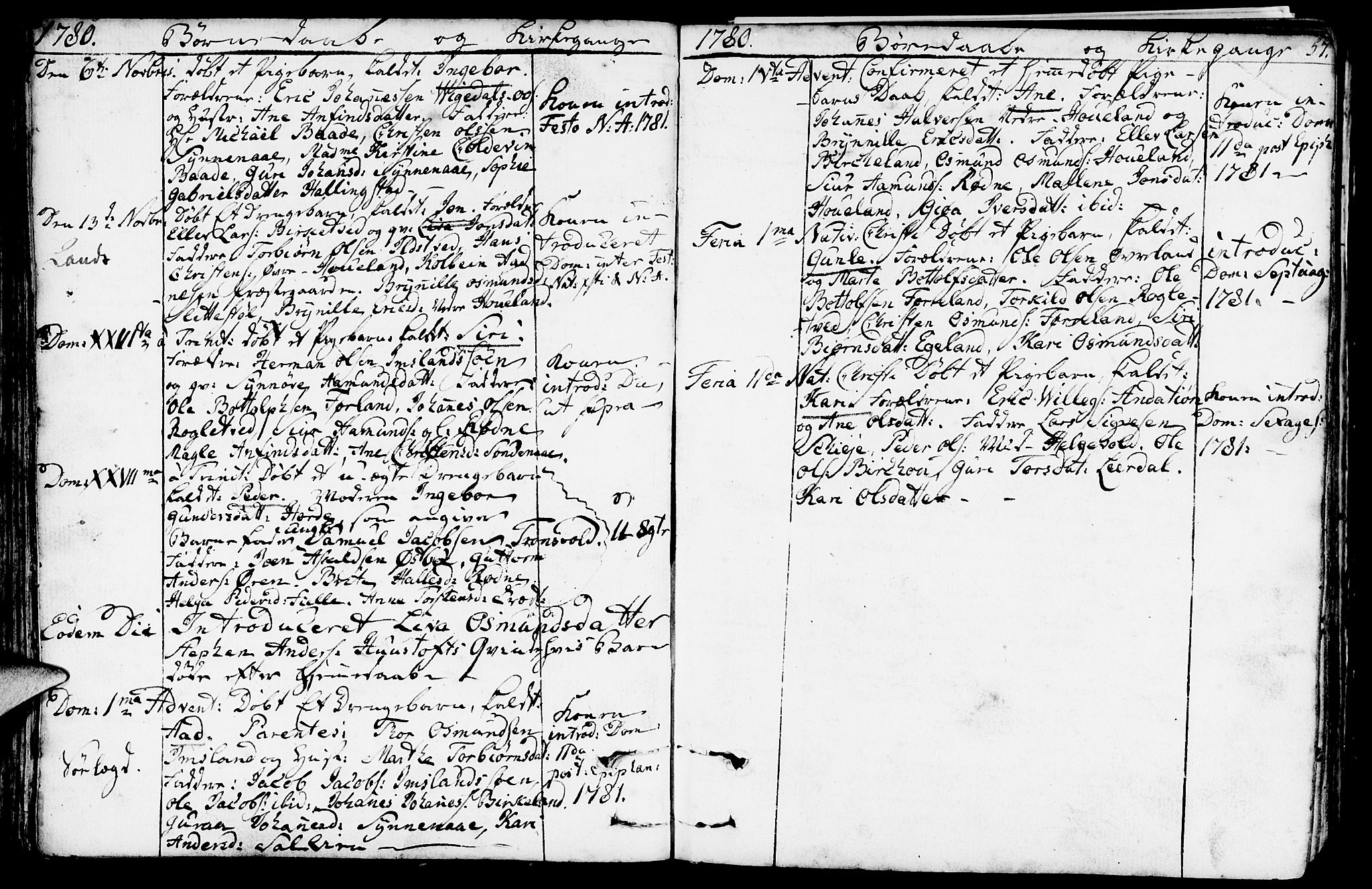 Vikedal sokneprestkontor, SAST/A-101840/01/IV: Parish register (official) no. A 2, 1779-1817, p. 57