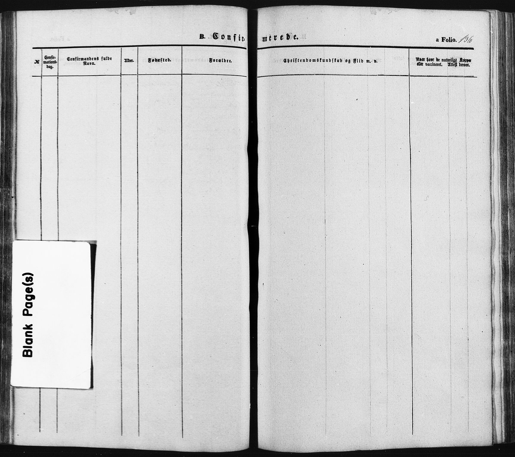 Oddernes sokneprestkontor, SAK/1111-0033/F/Fa/Faa/L0007: Parish register (official) no. A 7, 1851-1863, p. 136