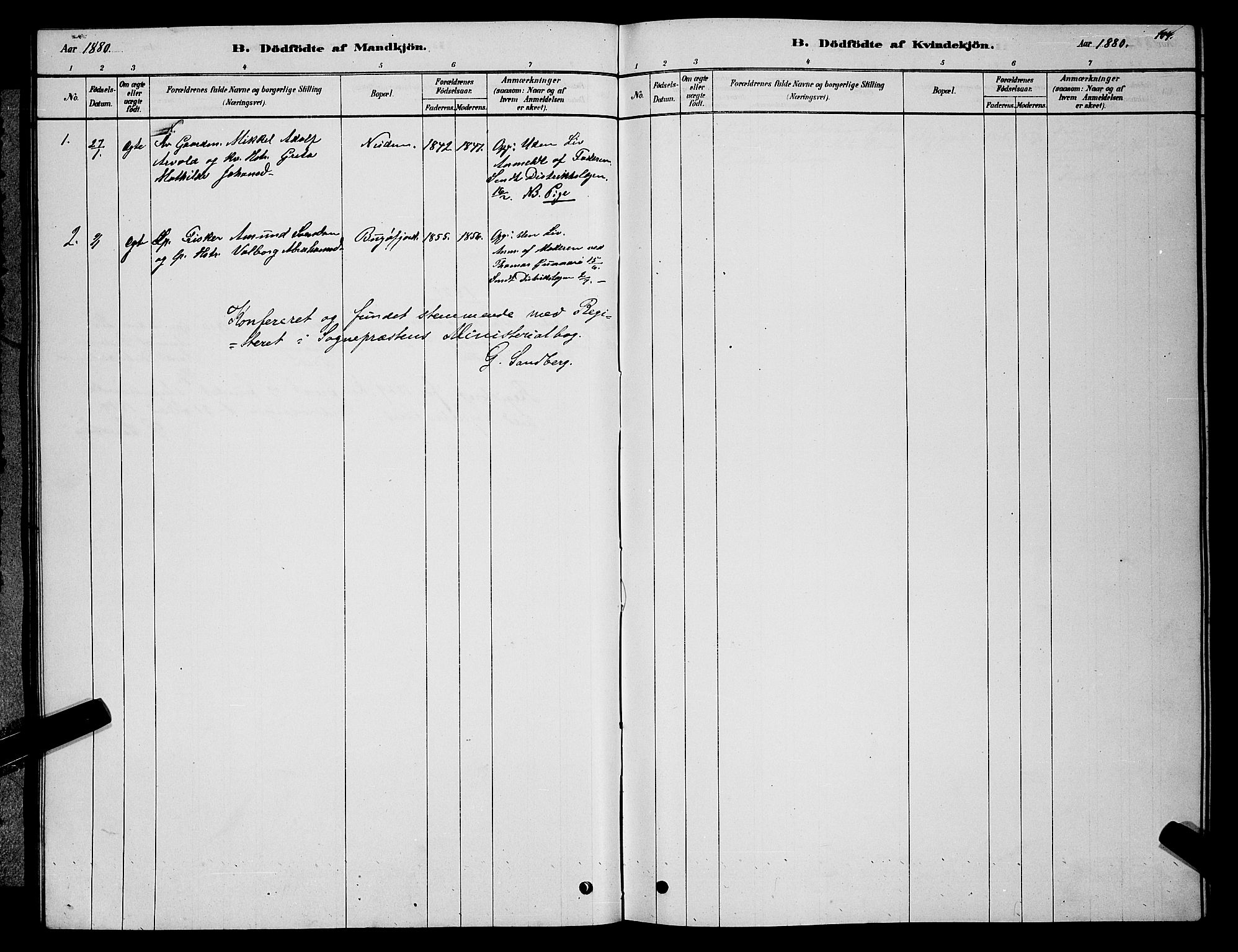 Sør-Varanger sokneprestkontor, AV/SATØ-S-1331/H/Hb/L0003klokker: Parish register (copy) no. 3, 1878-1891, p. 104