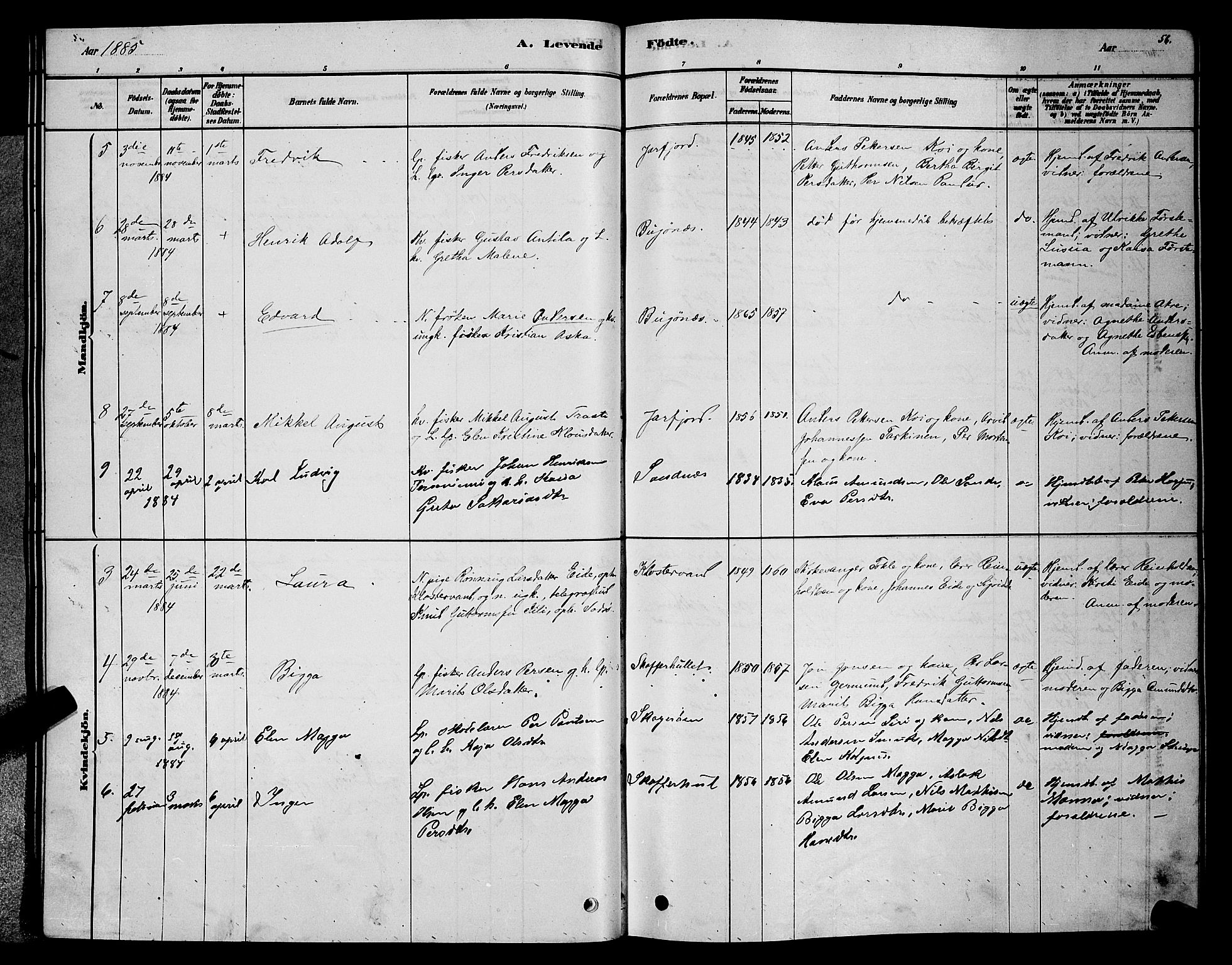 Sør-Varanger sokneprestkontor, AV/SATØ-S-1331/H/Hb/L0003klokker: Parish register (copy) no. 3, 1878-1891, p. 56