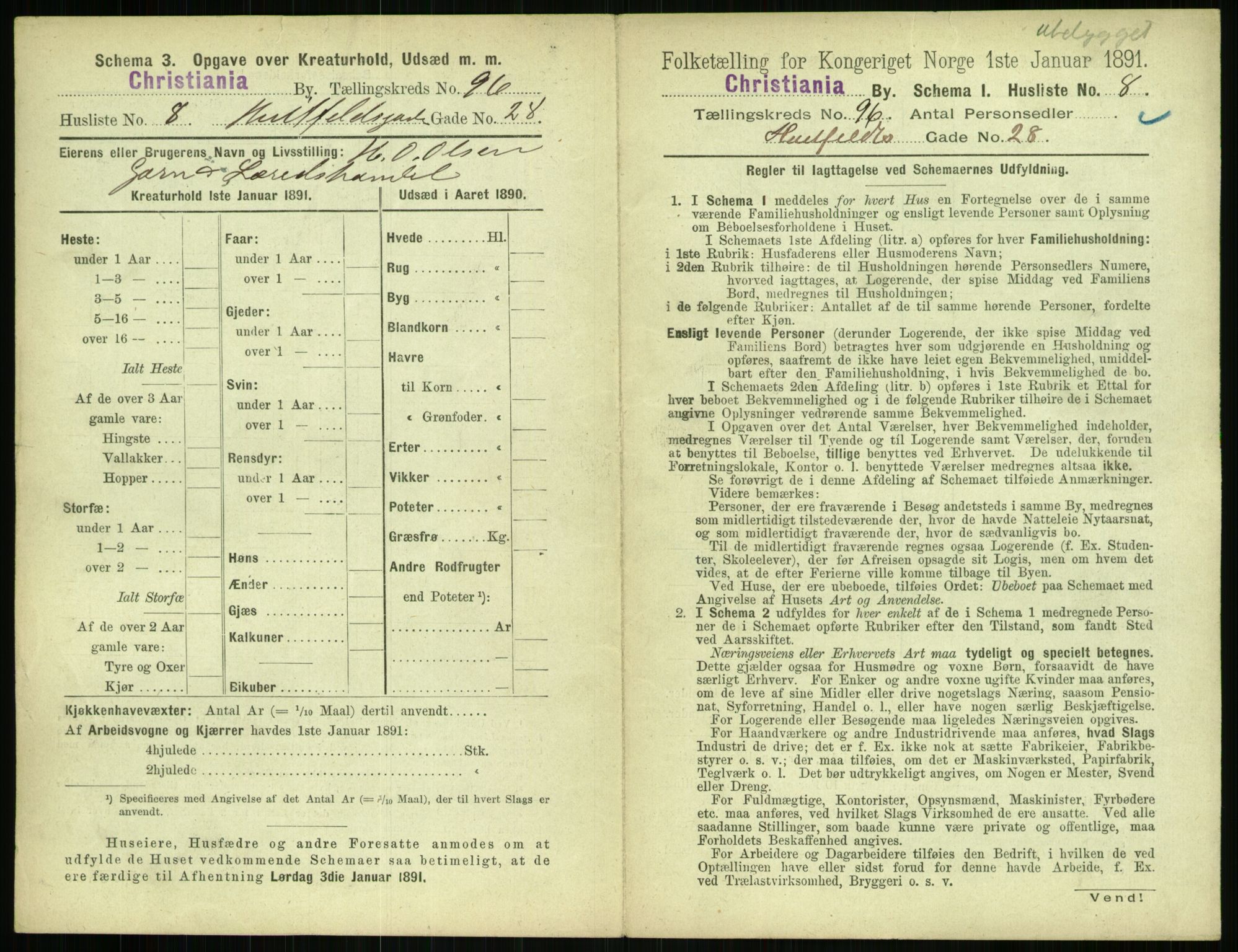 RA, 1891 census for 0301 Kristiania, 1891, p. 46527