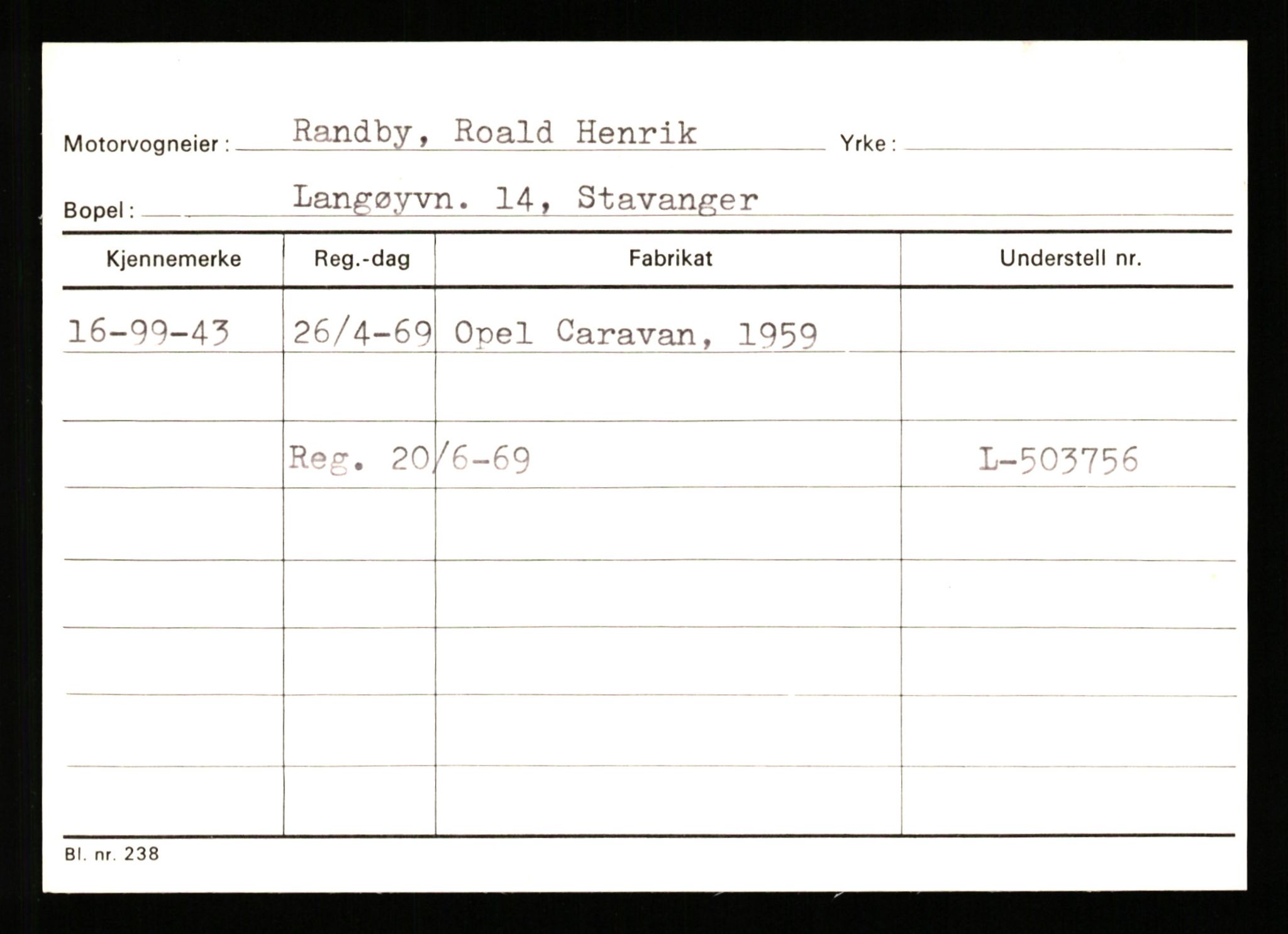 Stavanger trafikkstasjon, AV/SAST-A-101942/0/G/L0010: Registreringsnummer: 130000 - 239953, 1930-1971, p. 1367