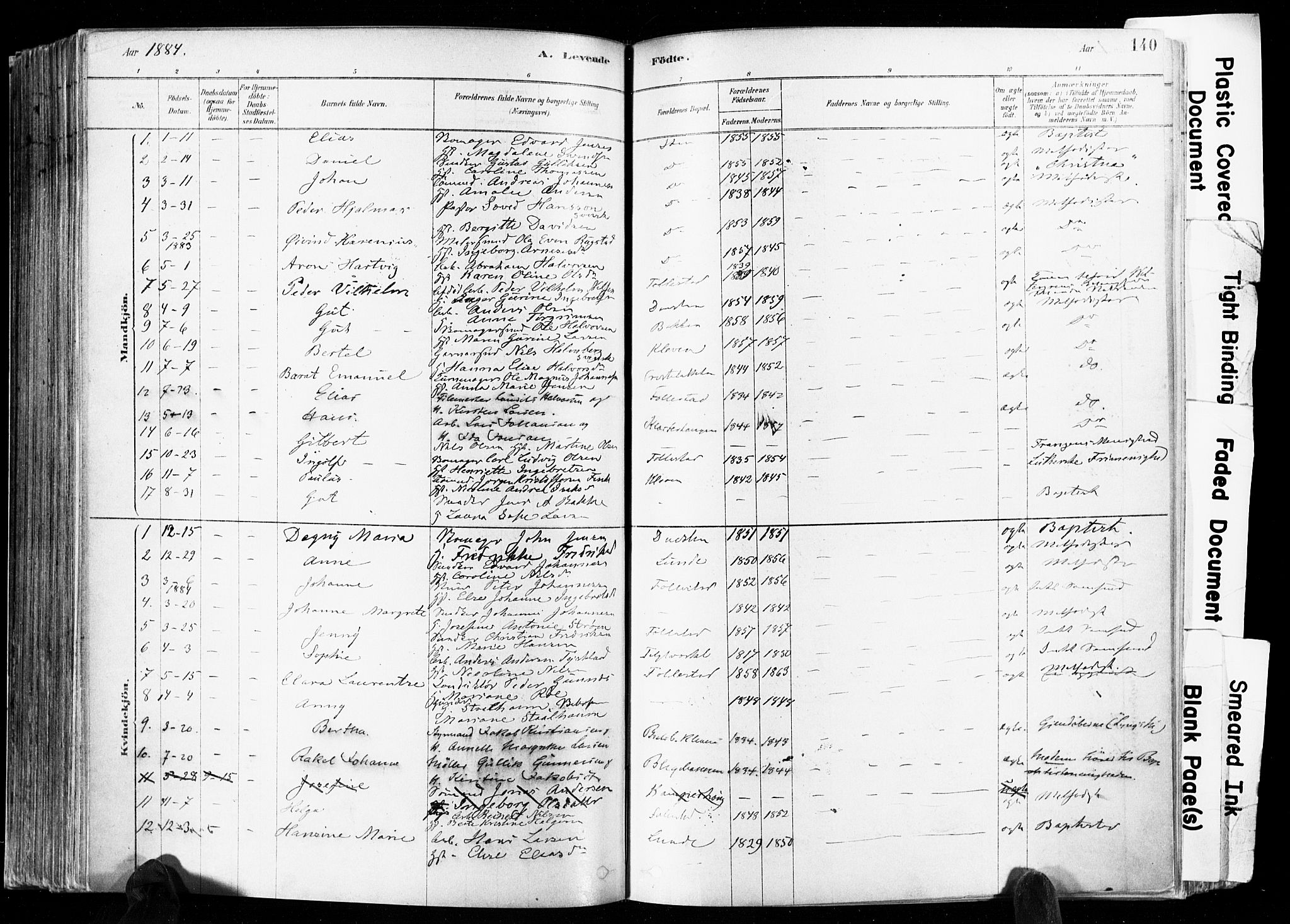 Skien kirkebøker, SAKO/A-302/F/Fa/L0009: Parish register (official) no. 9, 1878-1890, p. 140