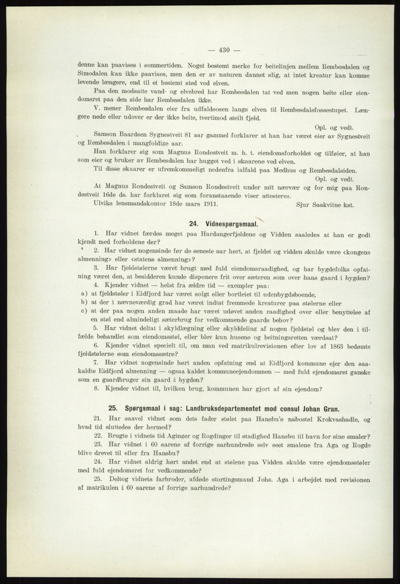 Høyfjellskommisjonen, AV/RA-S-1546/X/Xa/L0001: Nr. 1-33, 1909-1953, p. 452