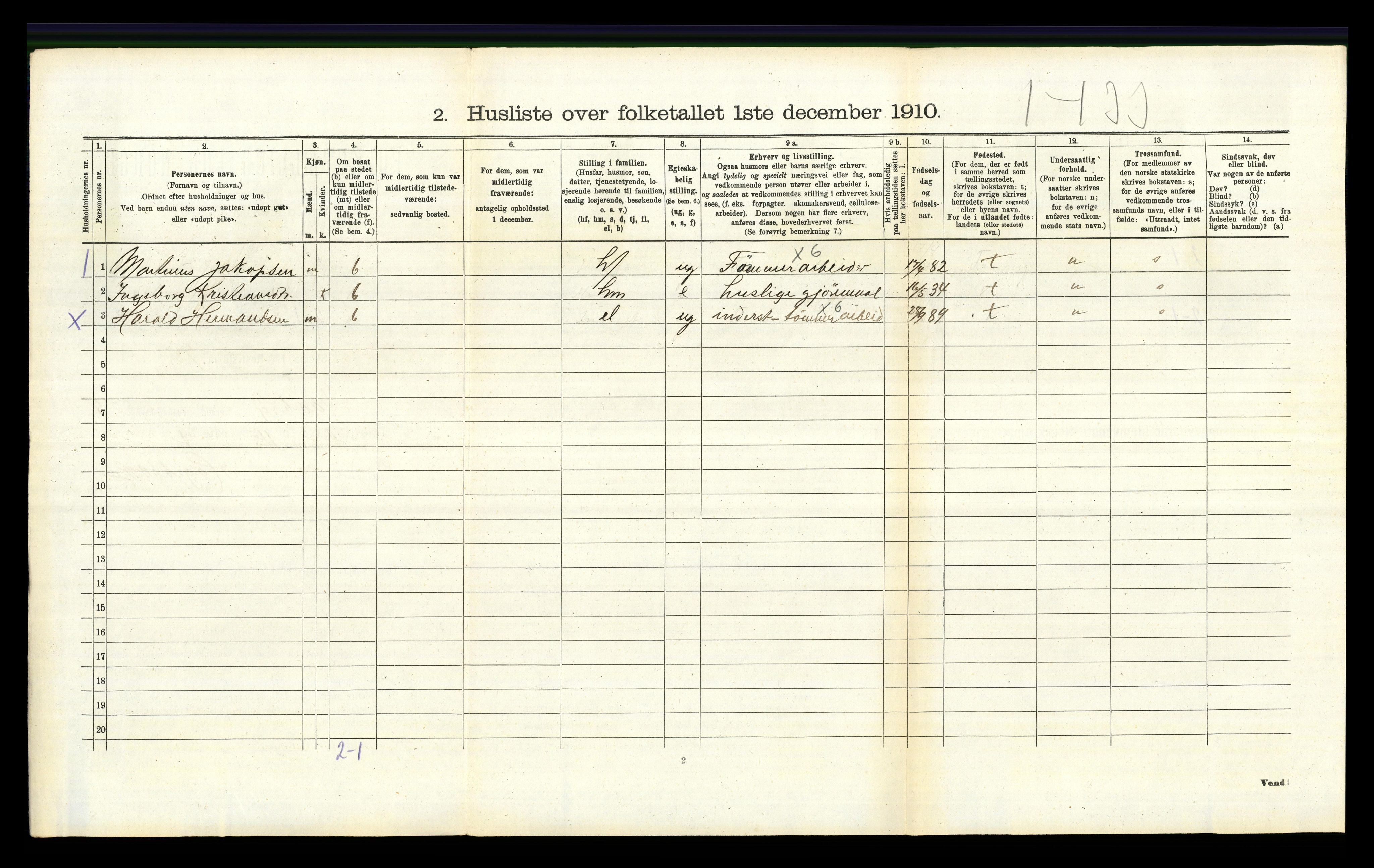 RA, 1910 census for Fåberg, 1910, p. 555