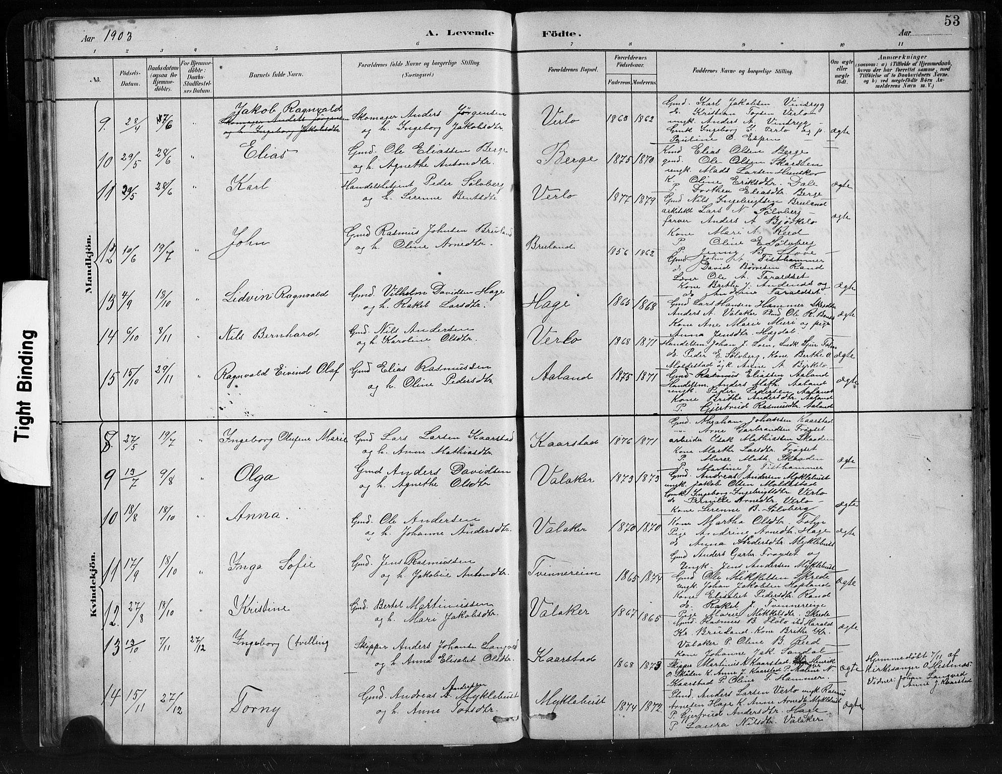 Innvik sokneprestembete, AV/SAB-A-80501: Parish register (copy) no. C 3, 1883-1911, p. 53