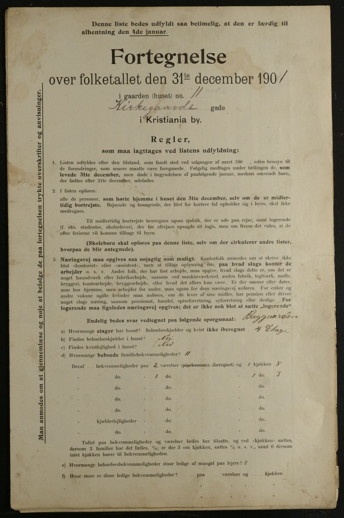 OBA, Municipal Census 1901 for Kristiania, 1901, p. 7907