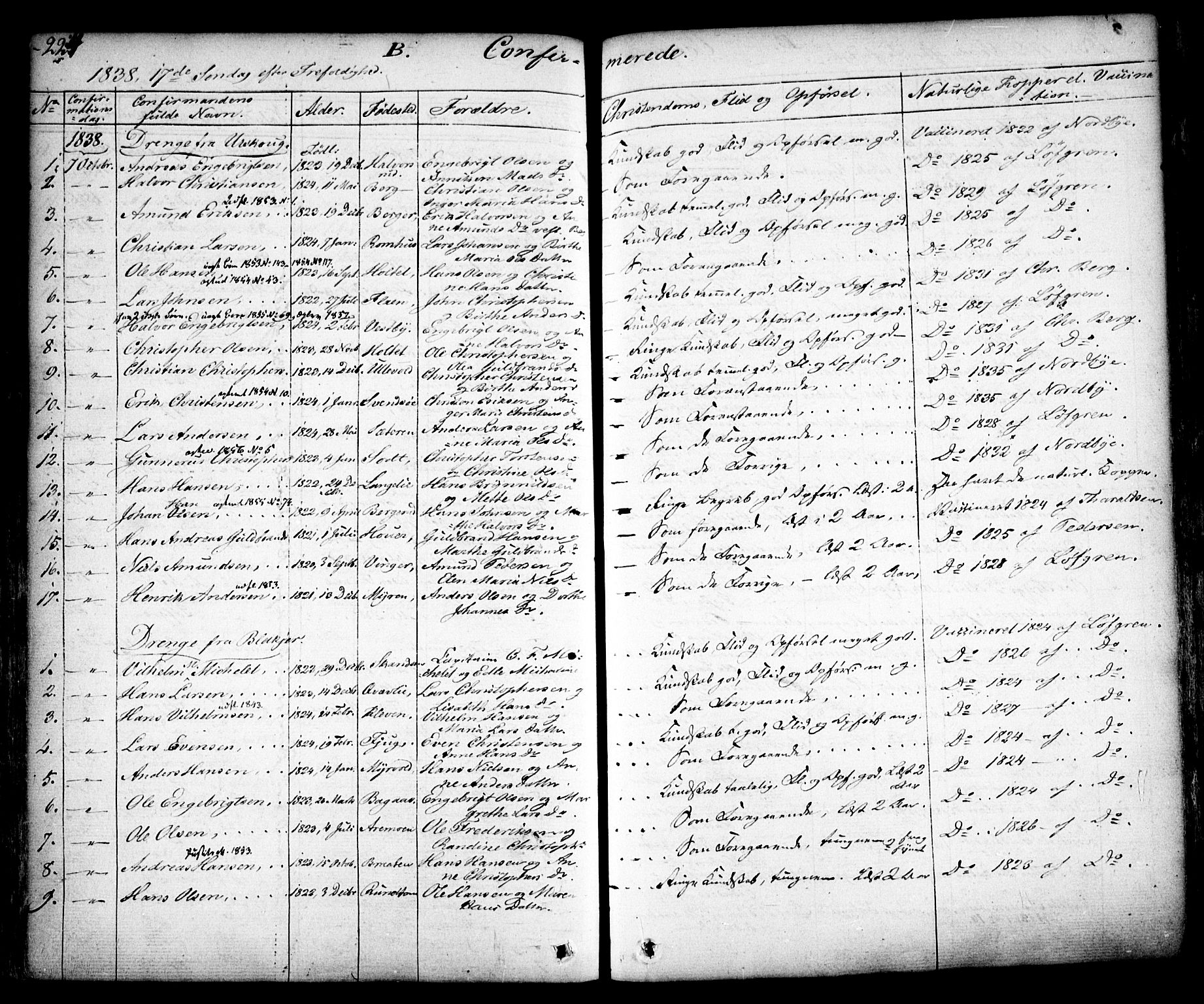 Aurskog prestekontor Kirkebøker, SAO/A-10304a/F/Fa/L0006: Parish register (official) no. I 6, 1829-1853, p. 224