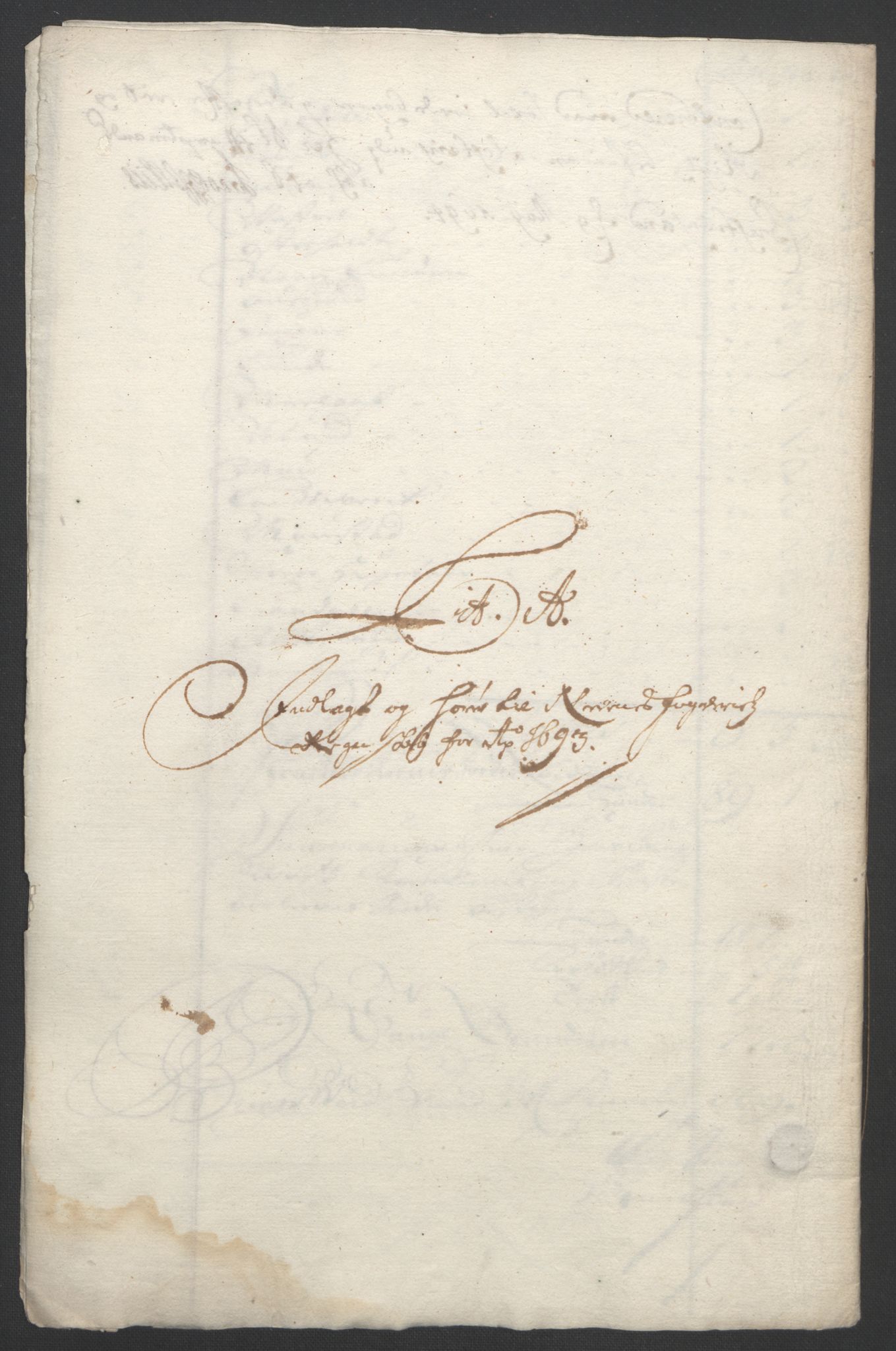 Rentekammeret inntil 1814, Reviderte regnskaper, Fogderegnskap, RA/EA-4092/R39/L2312: Fogderegnskap Nedenes, 1693-1695, p. 18