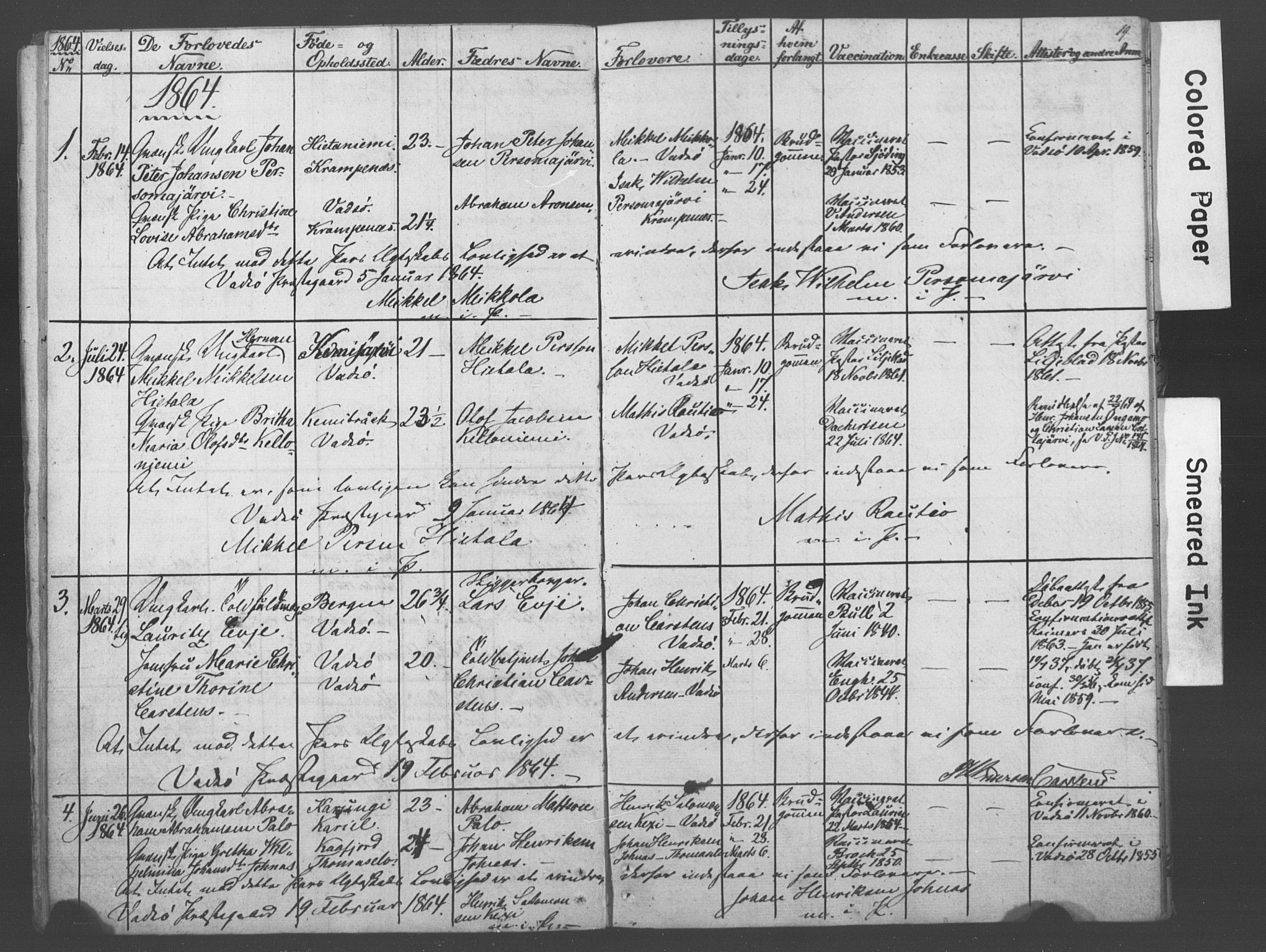 Vadsø sokneprestkontor, SATØ/S-1325/I/Ic/L0026/0002: Banns register no. 26.2, 1863-1867, p. 19