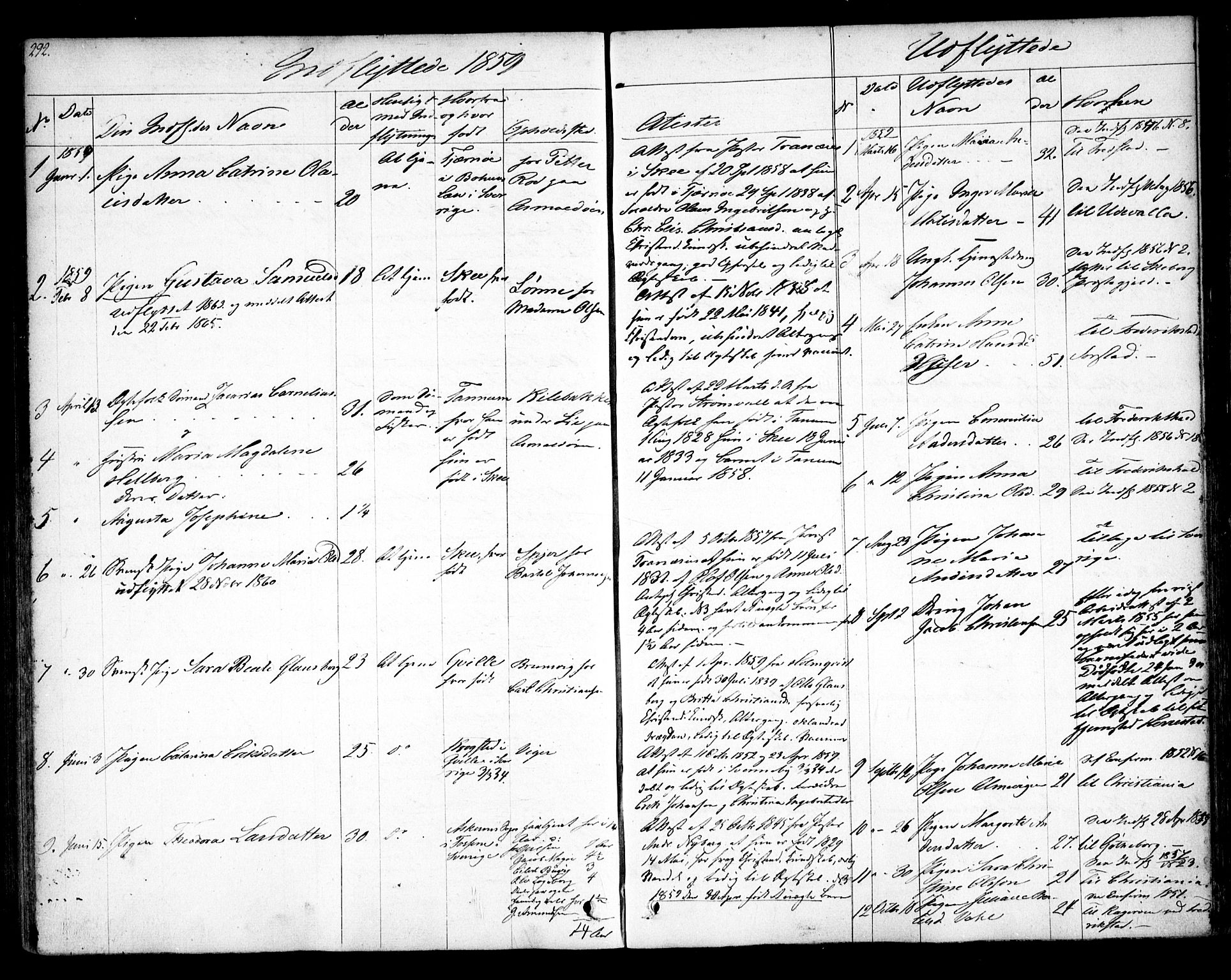 Hvaler prestekontor Kirkebøker, AV/SAO-A-2001/F/Fa/L0006: Parish register (official) no. I 6, 1846-1863, p. 292