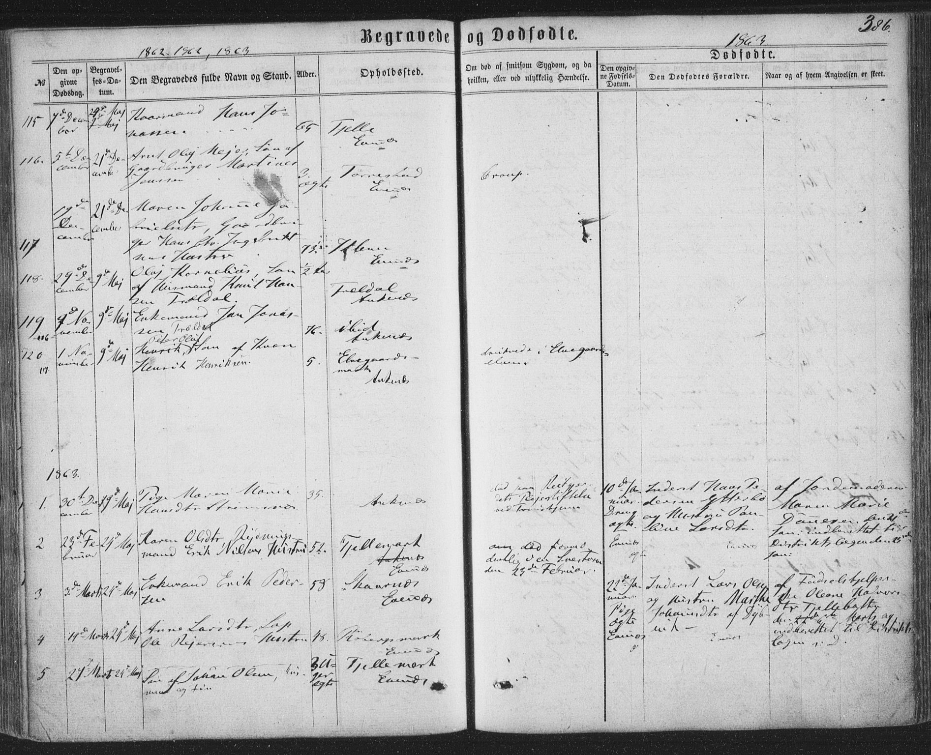 Ministerialprotokoller, klokkerbøker og fødselsregistre - Nordland, SAT/A-1459/863/L0896: Parish register (official) no. 863A08, 1861-1871, p. 386